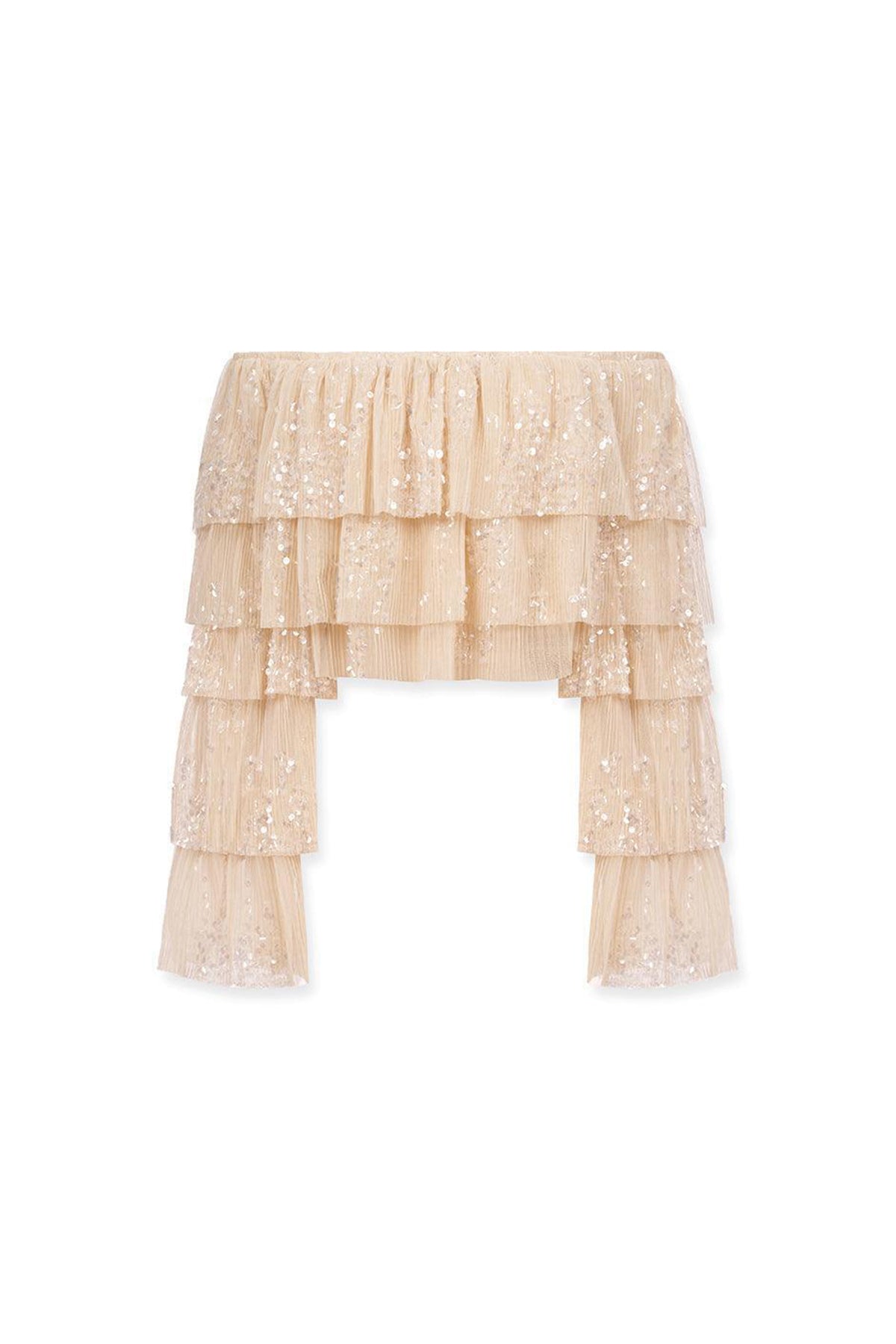 Freya Layered Off-Shoulder Tulle Top
