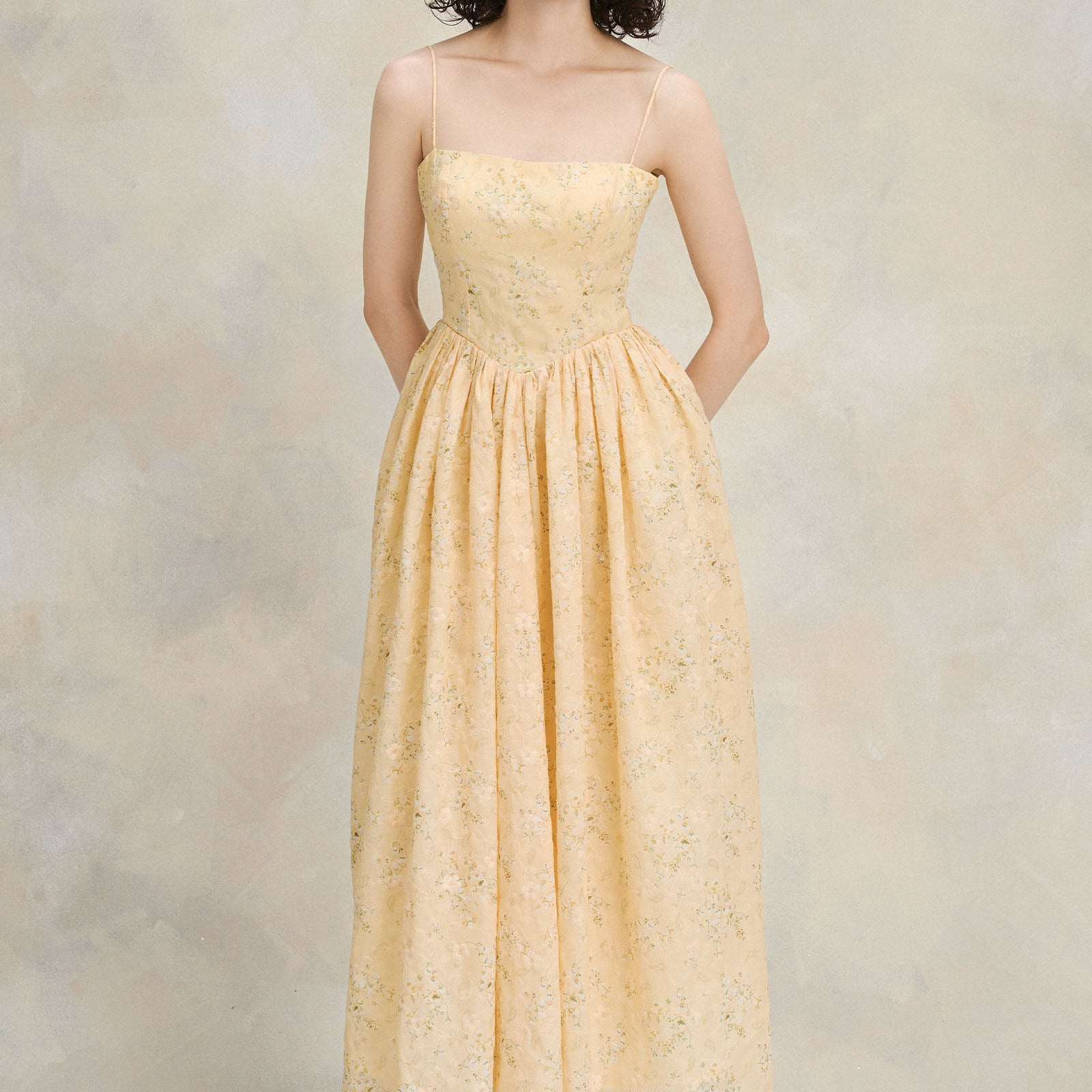 Dahlia Square Neck Midi Dress