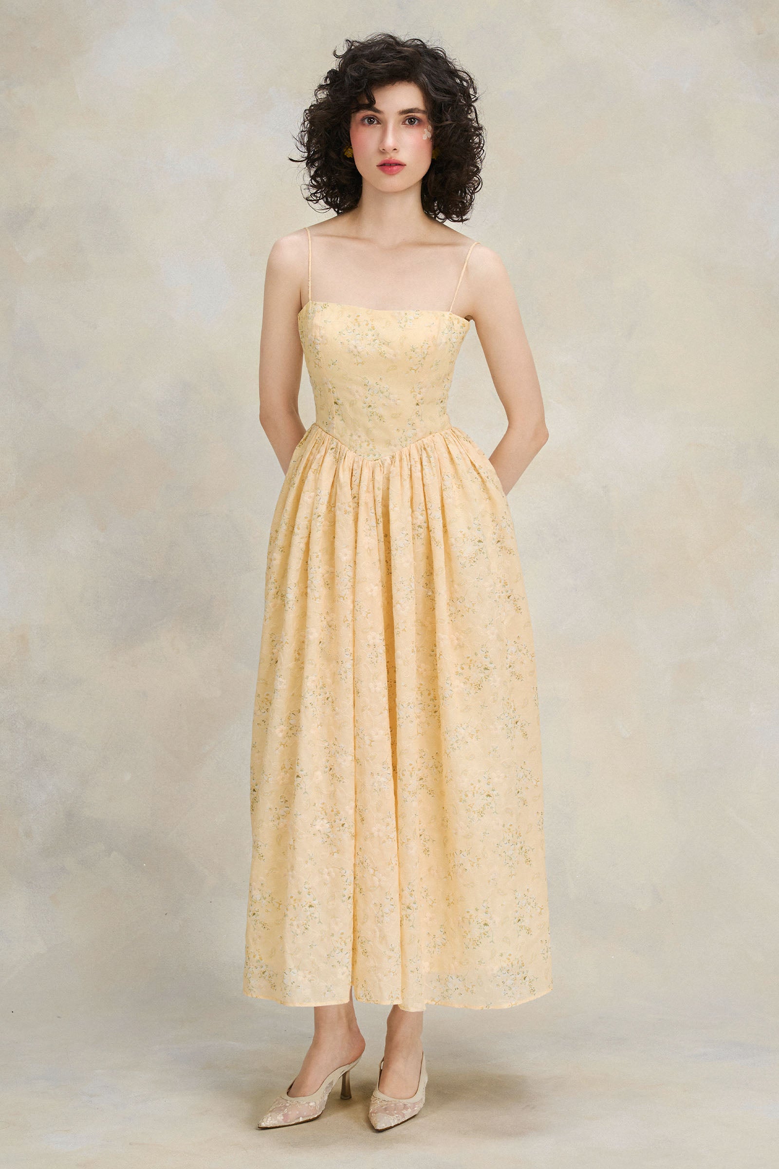 Dahlia Square Neck Midi Dress