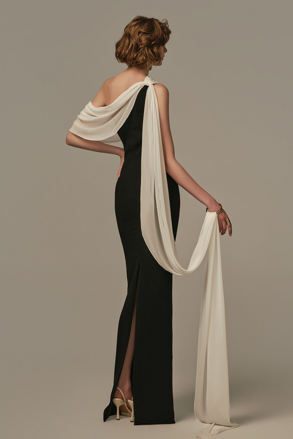 Nocturne One Shoulder Maxi Dress
