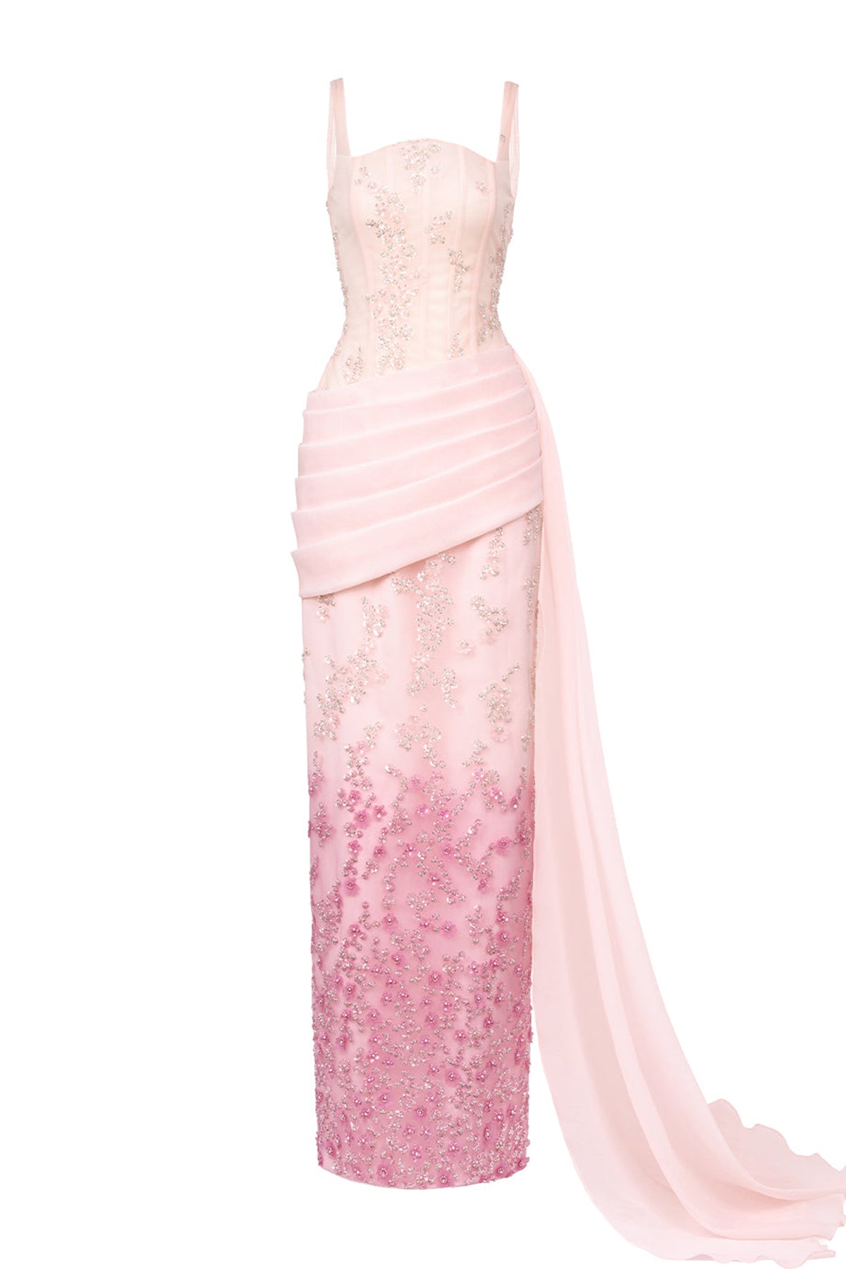 Samara Sheath Corset Waist Polyester Maxi Dress