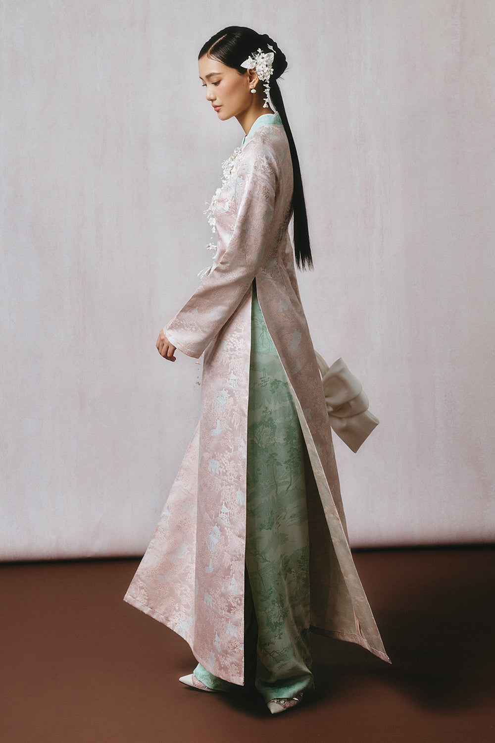 Bich Uyen Straight Brocade Pants