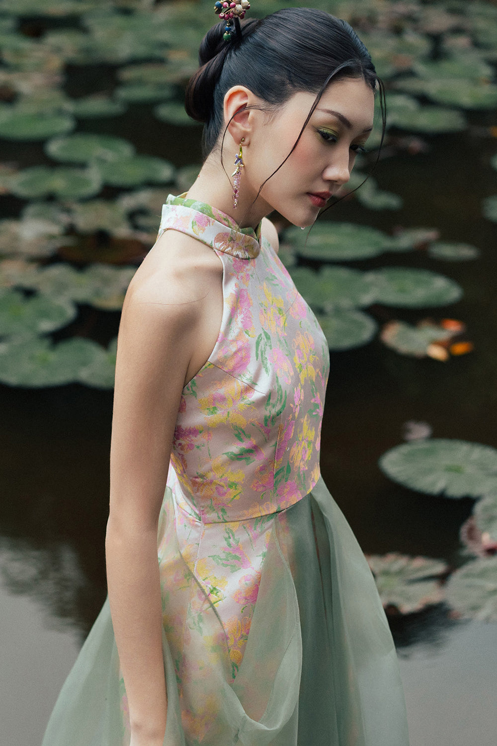 Hoa Uyen Halter Maxi Dress