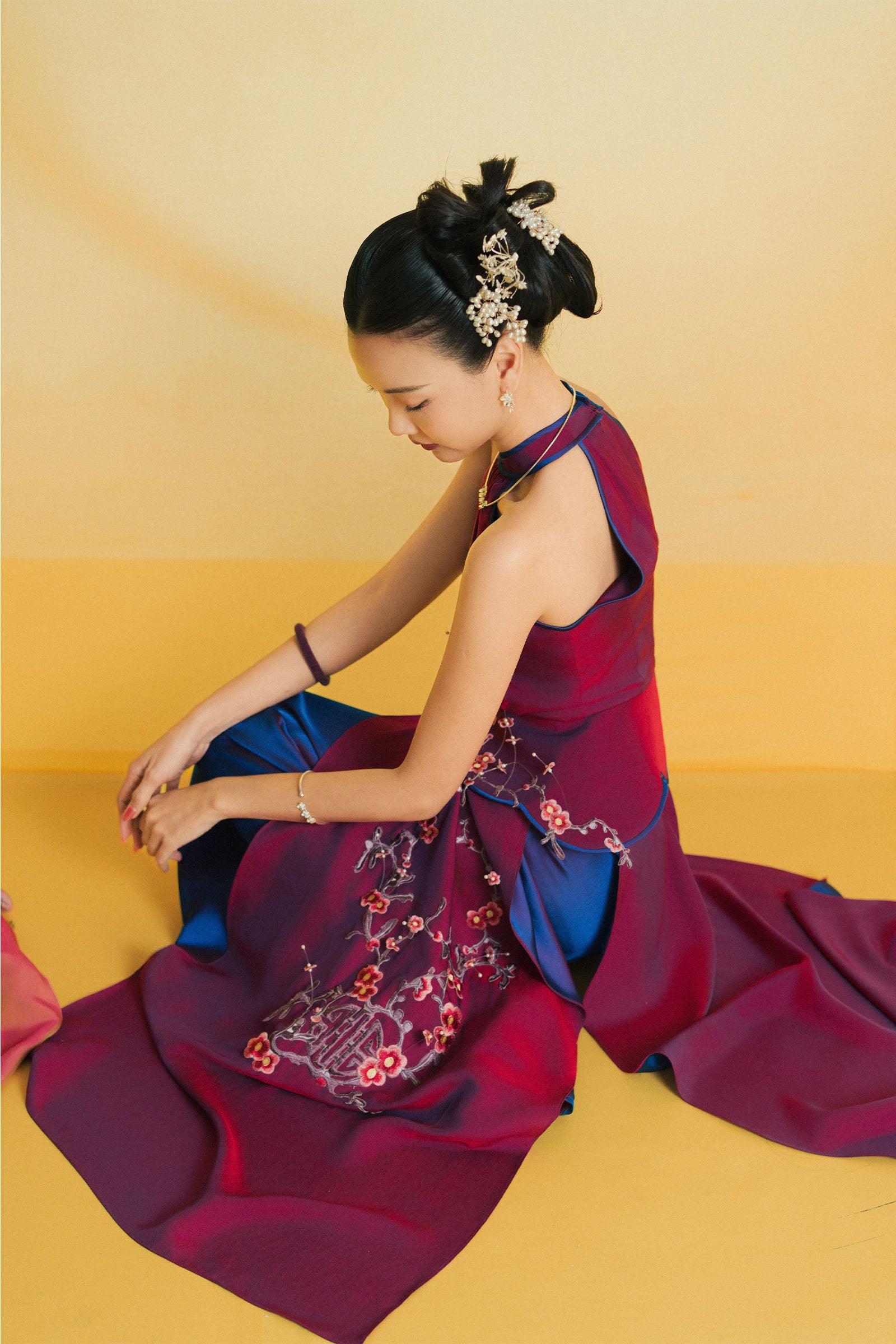 Tuong Mai Embroidery Ao Dai Set