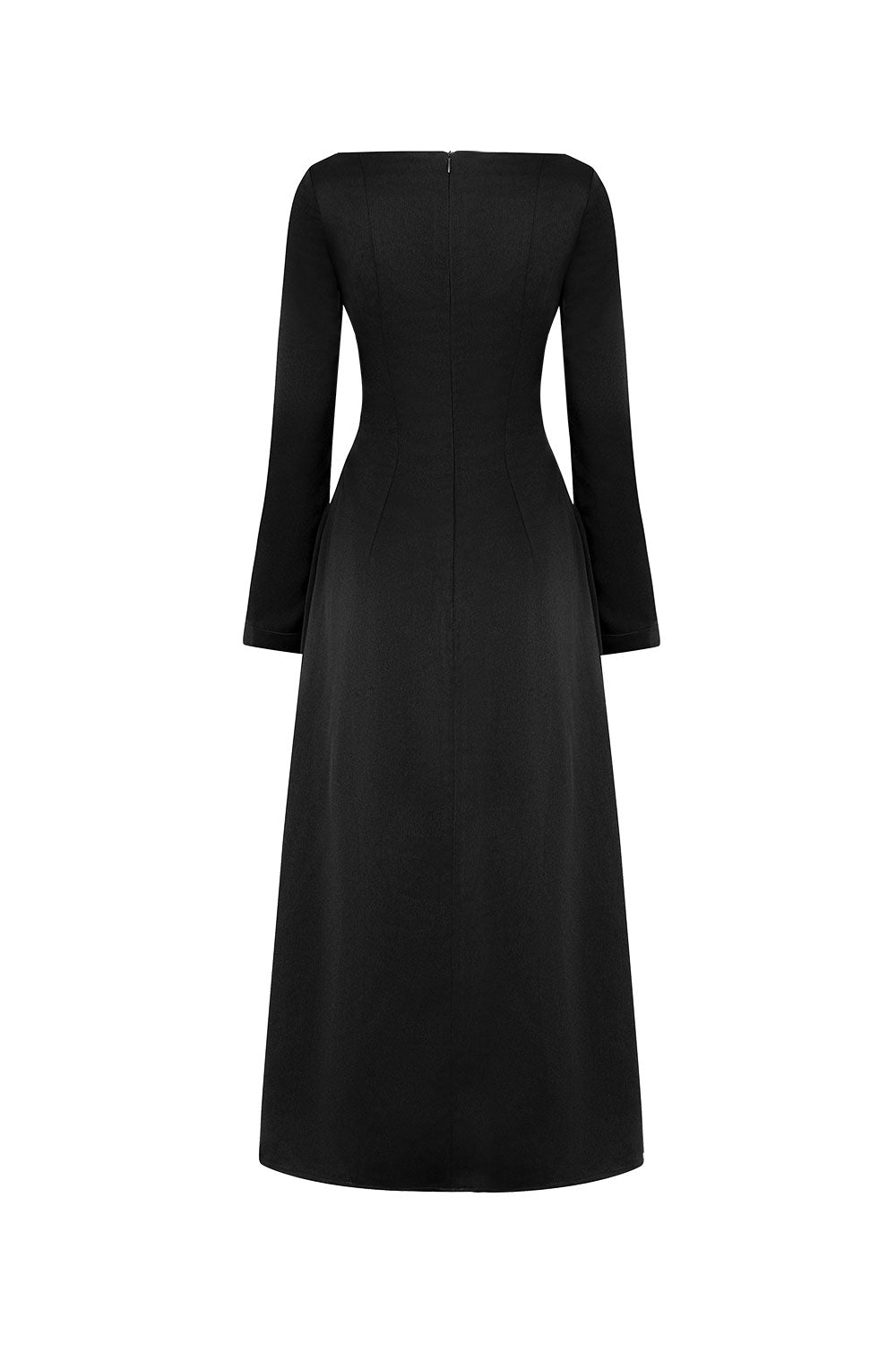 velvet a line midi dress Brown Velvet A-line Midi Dress with Gold Crystal Embellished Evening Dress