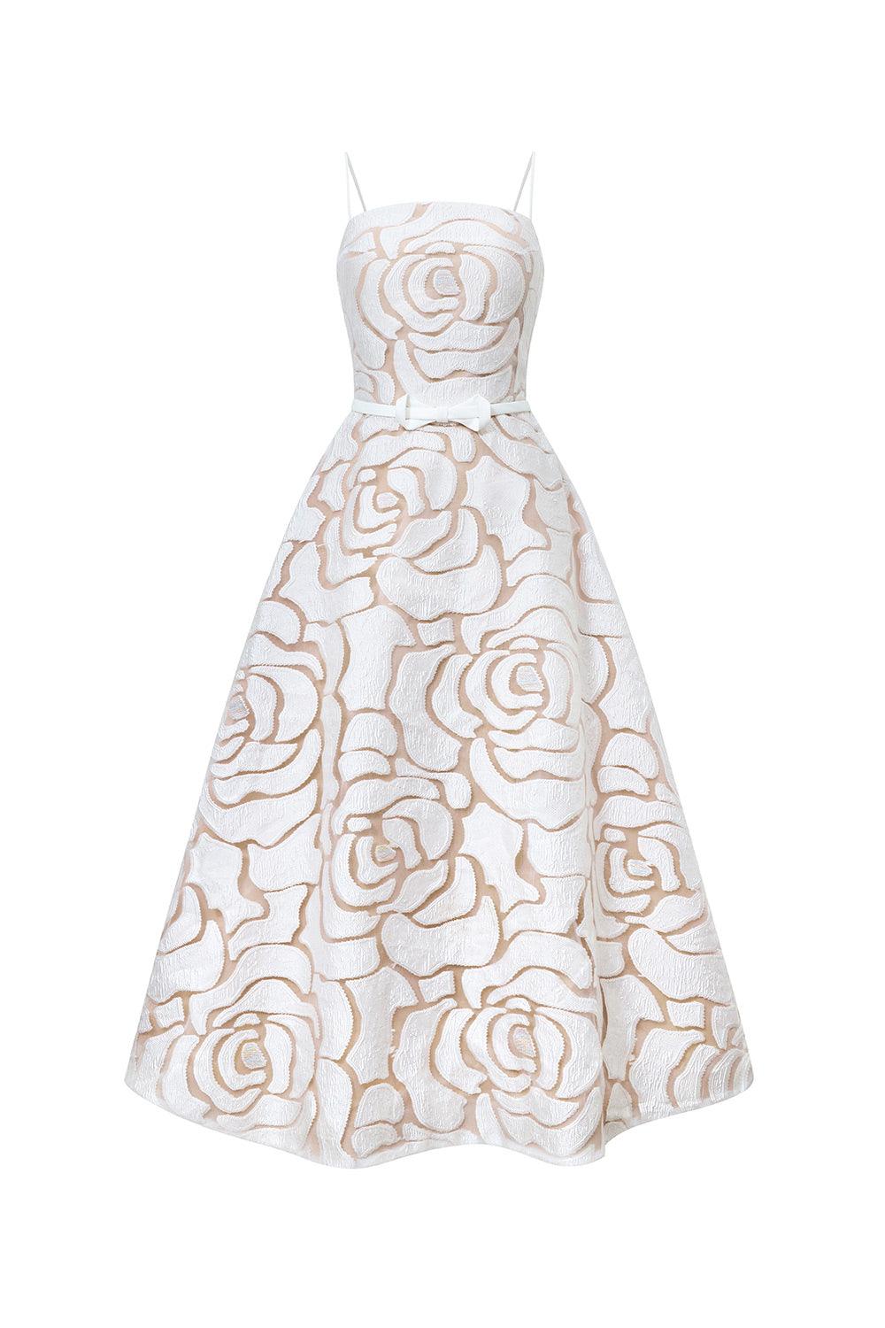 calf length maxi dress A Line Mid Calf Length Dress Fit Flare Silk Dress With Pocket Silk Maxi Dress Wedding Guest Dress Square Neck Maxi Dress
