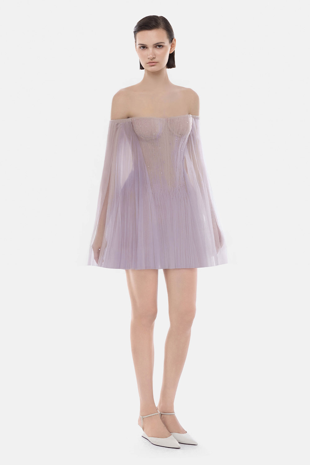 Isla Cape Sleeve Mini Dress