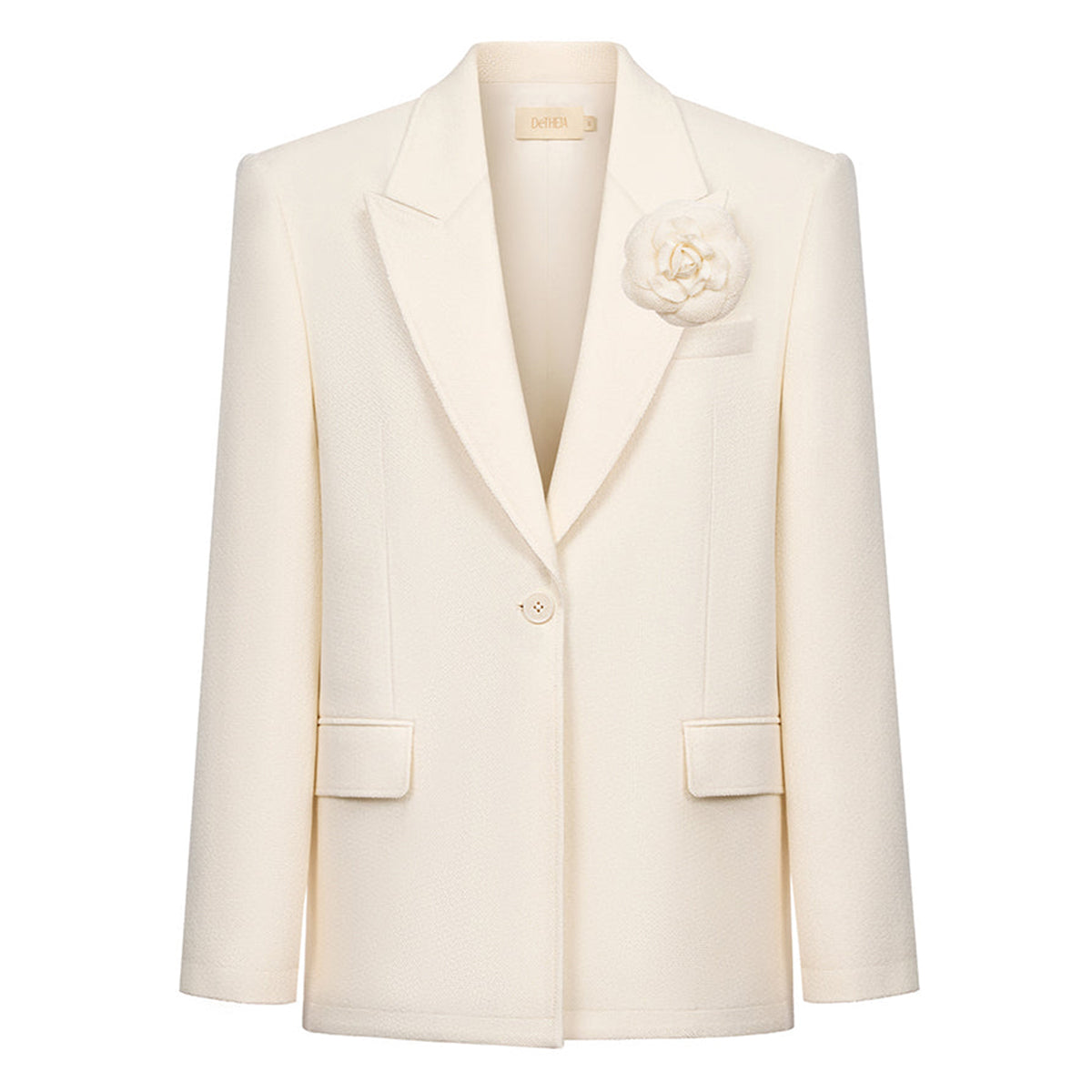 Matilda Straight V-Neck Denim Blazer