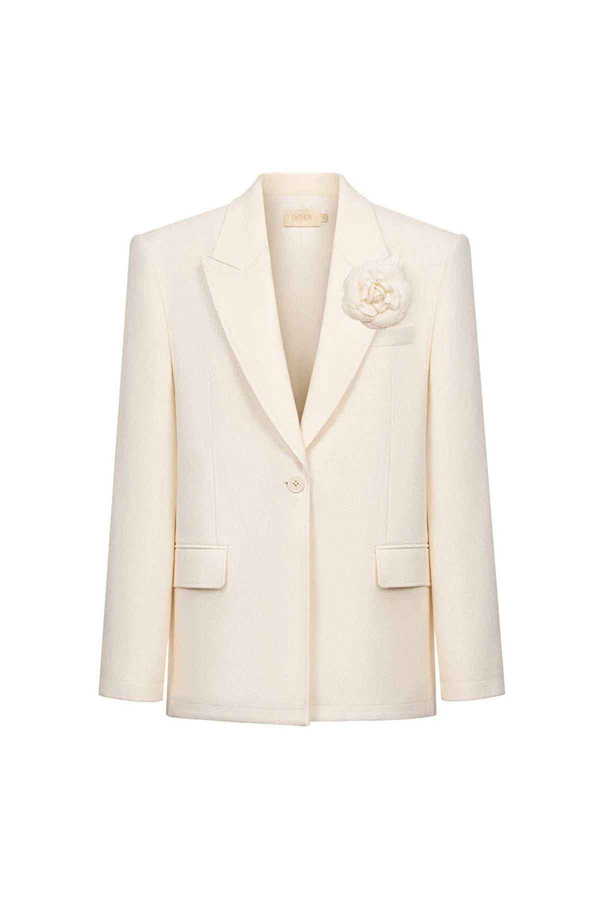 Matilda Straight V-Neck Denim Blazer