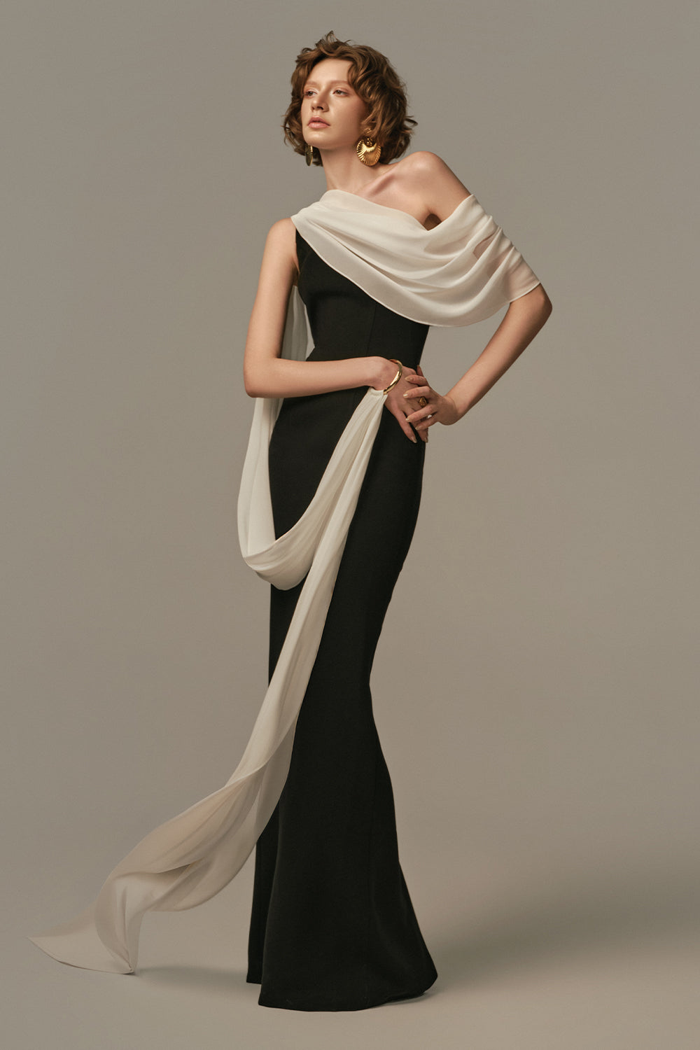 Nocturne One Shoulder Maxi Dress
