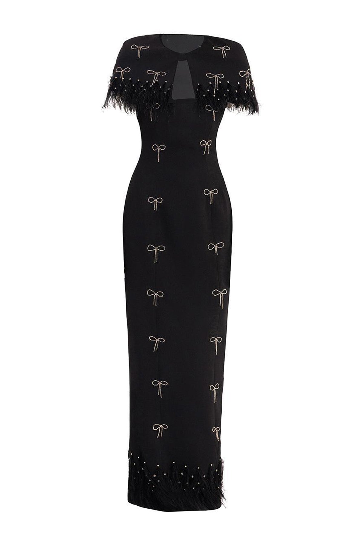 Rylie Sheath Feather Twill Floor Length Set