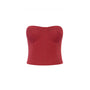 Kendra Bodycon Straight Across Neck Twill Crop Top
