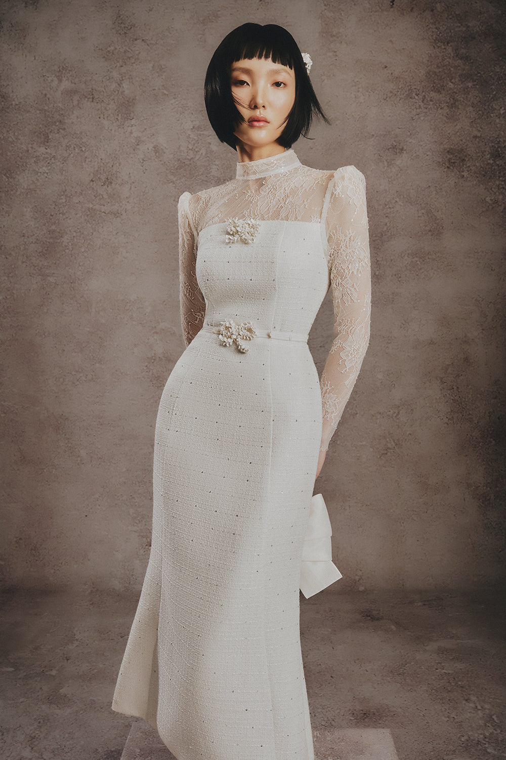 Jordan High Neck Midi Dress