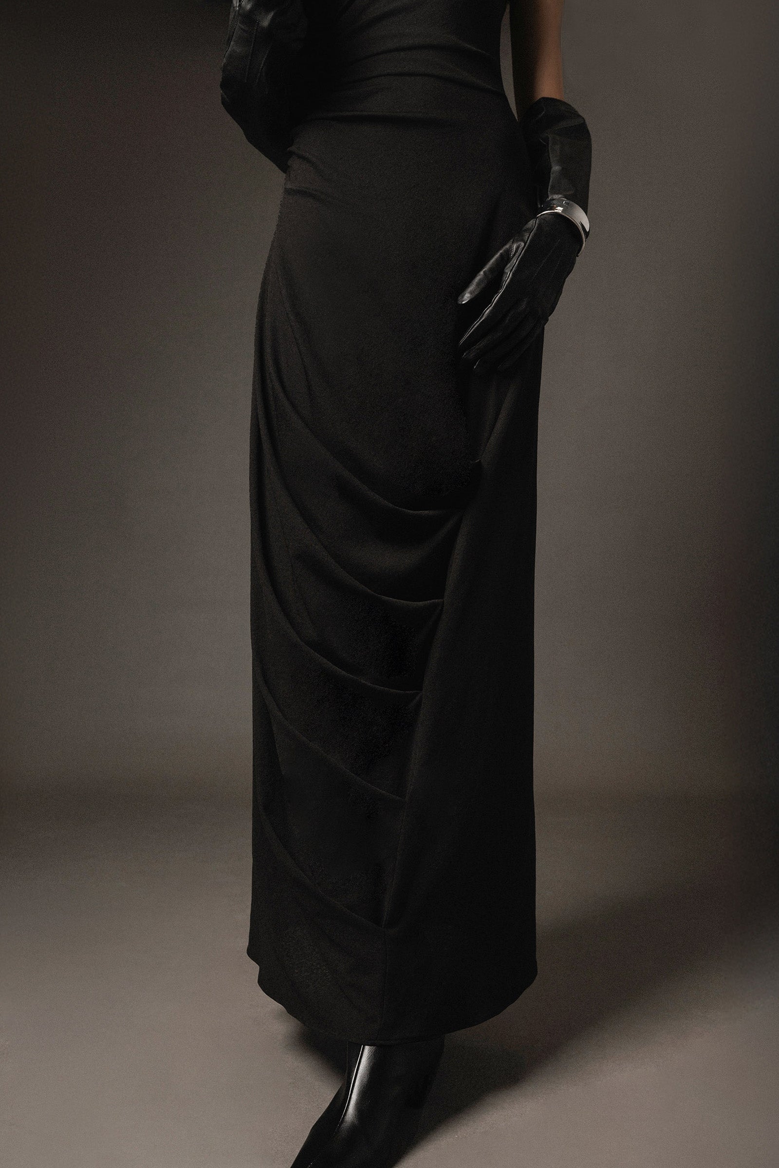 Clair Sleeveless Draped Maxi Dress