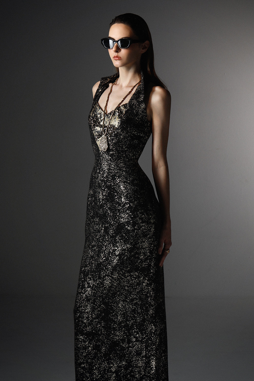 Molten V-Neck Maxi Dress