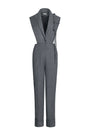 Rhodes Straight Slim Leg Felt Ankle Length Jumpsuit