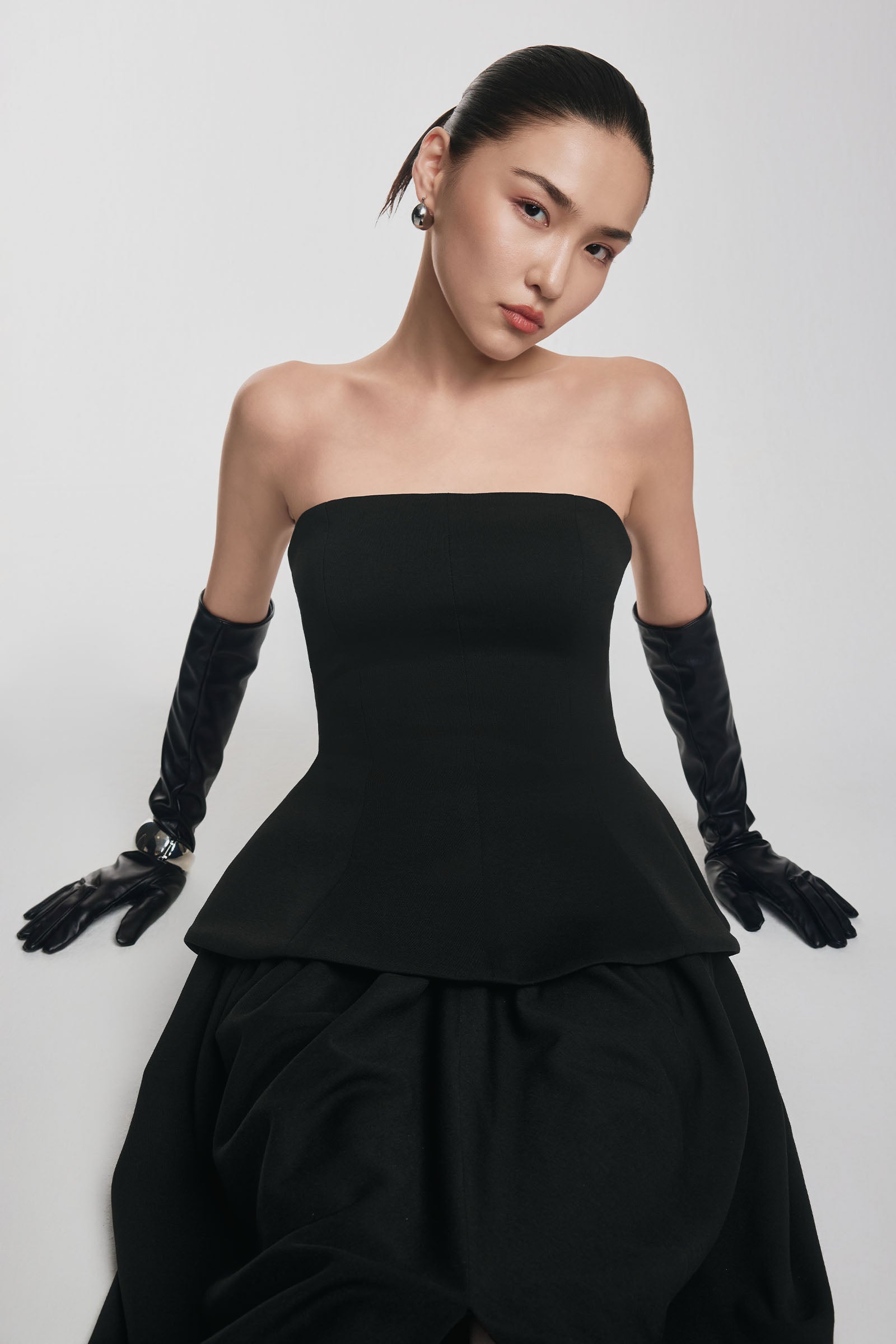 Aria Peplum Polyester Top