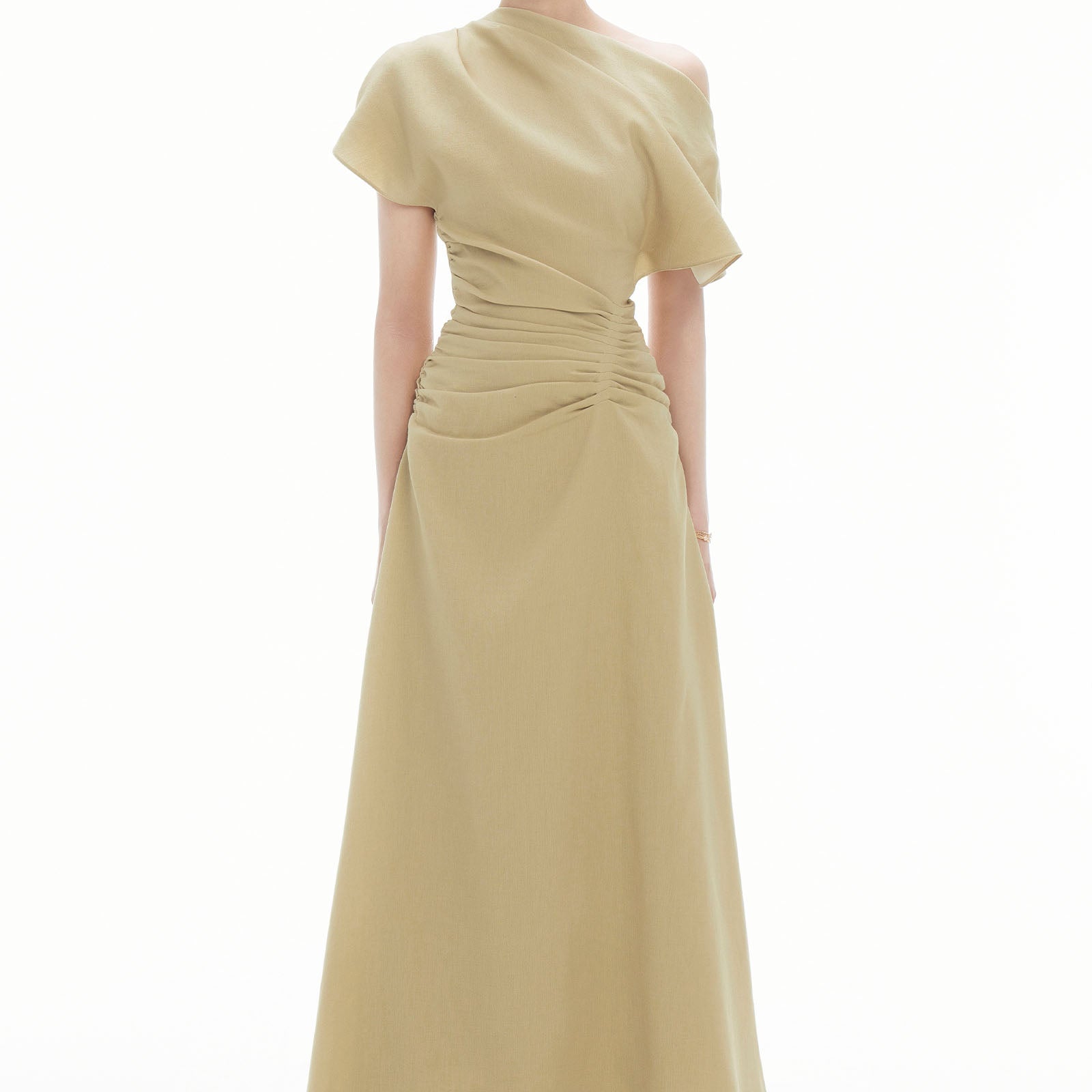 Olivia Asymmetric Sleeve Maxi Dress