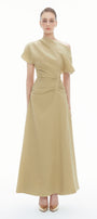 Olivia Asymmetric Sleeve Maxi Dress