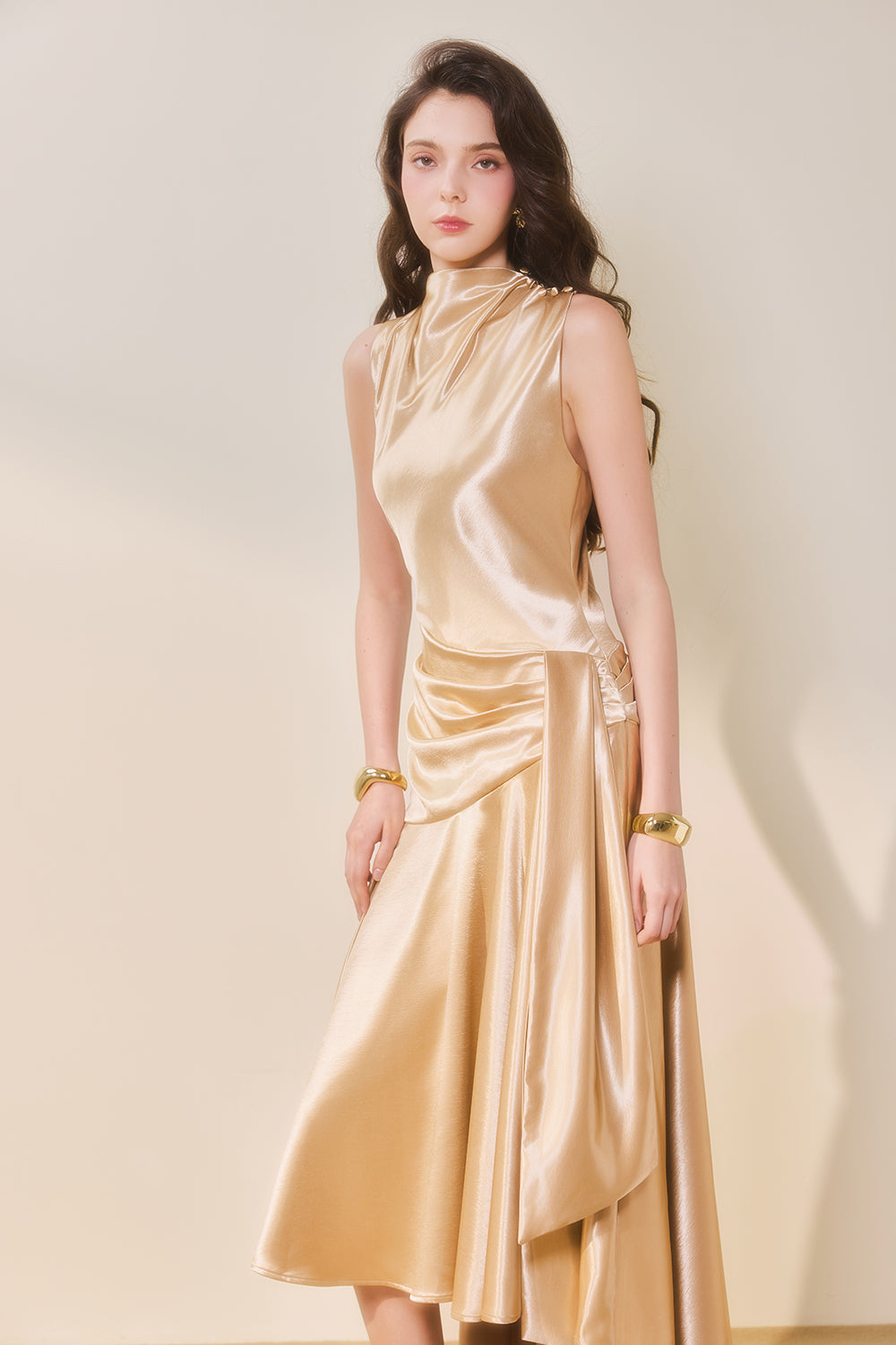 Neri V-Neck Midi Dress