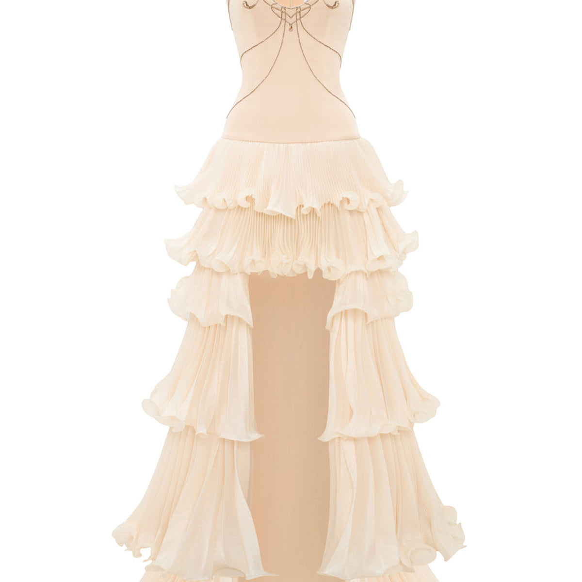 Eternal Bloom Straight Across Pleated Maxi Dress