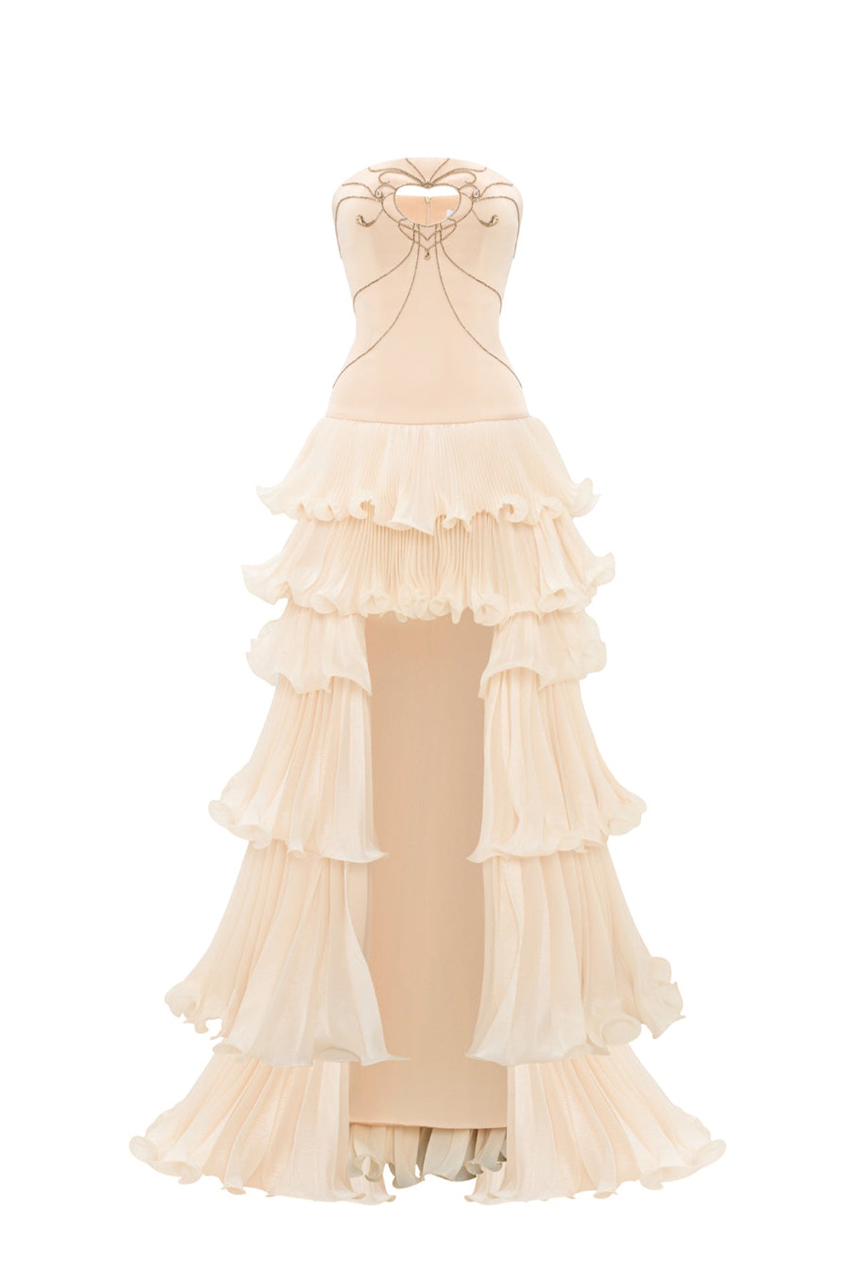 Eternal Bloom Straight Across Pleated Maxi Dress