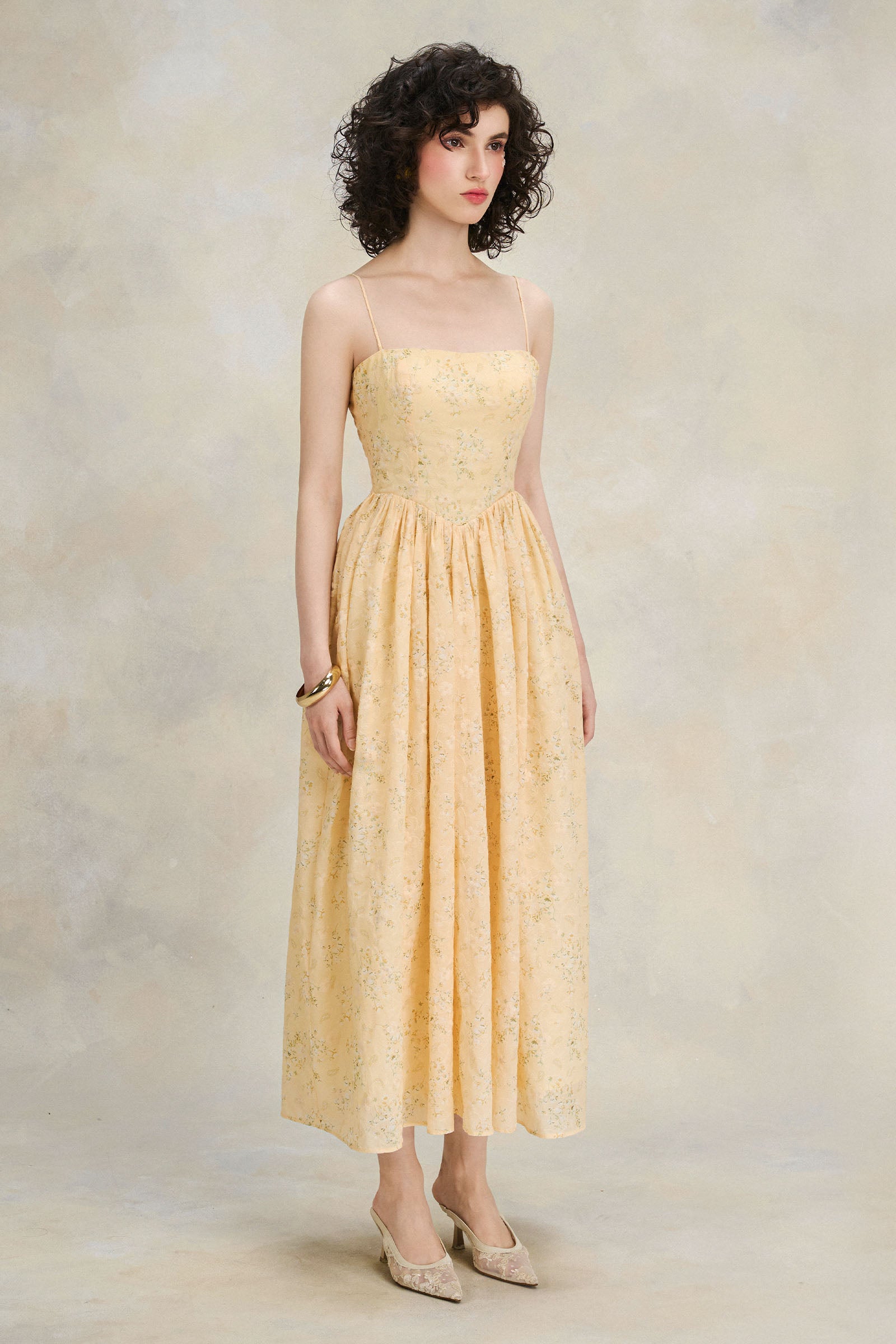 Dahlia Square Neck Midi Dress