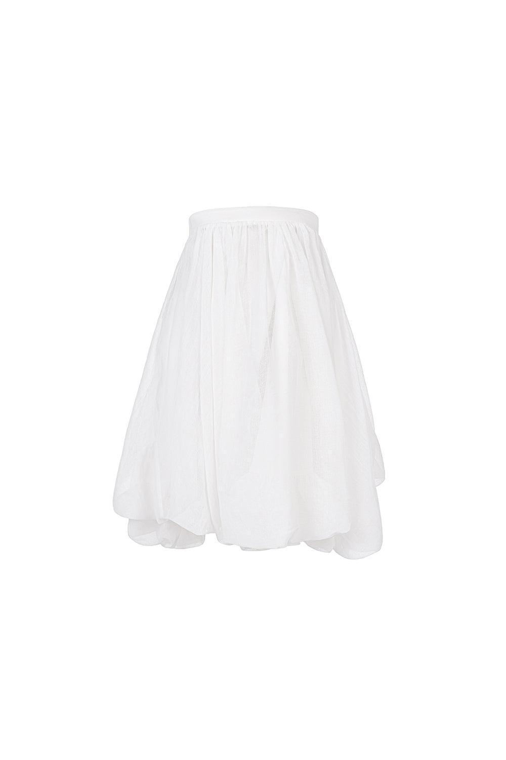 Bong Benh Bubble See-Through Cotton Lawn Midi Skirt - MEAN BLVD