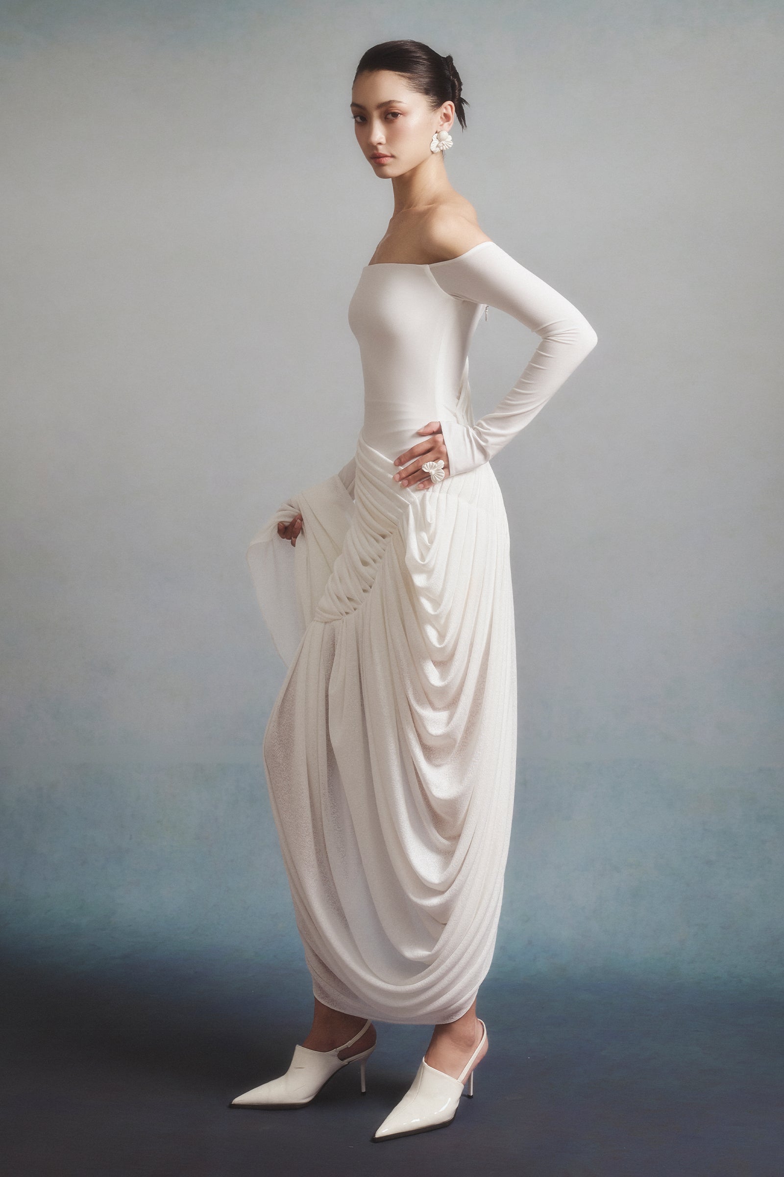 Clair Draped Maxi Dress