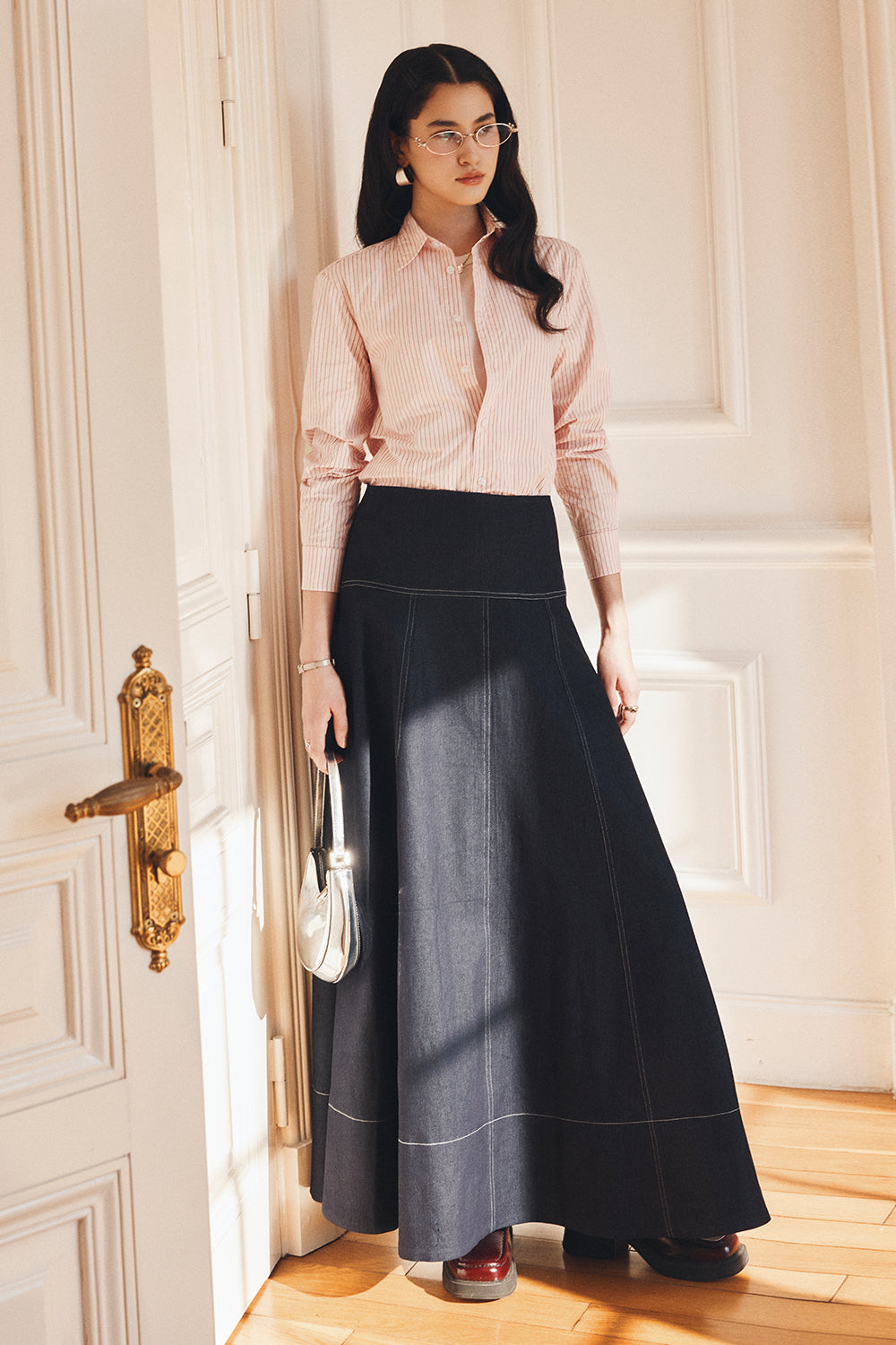 Ares A-line Denim Skirt