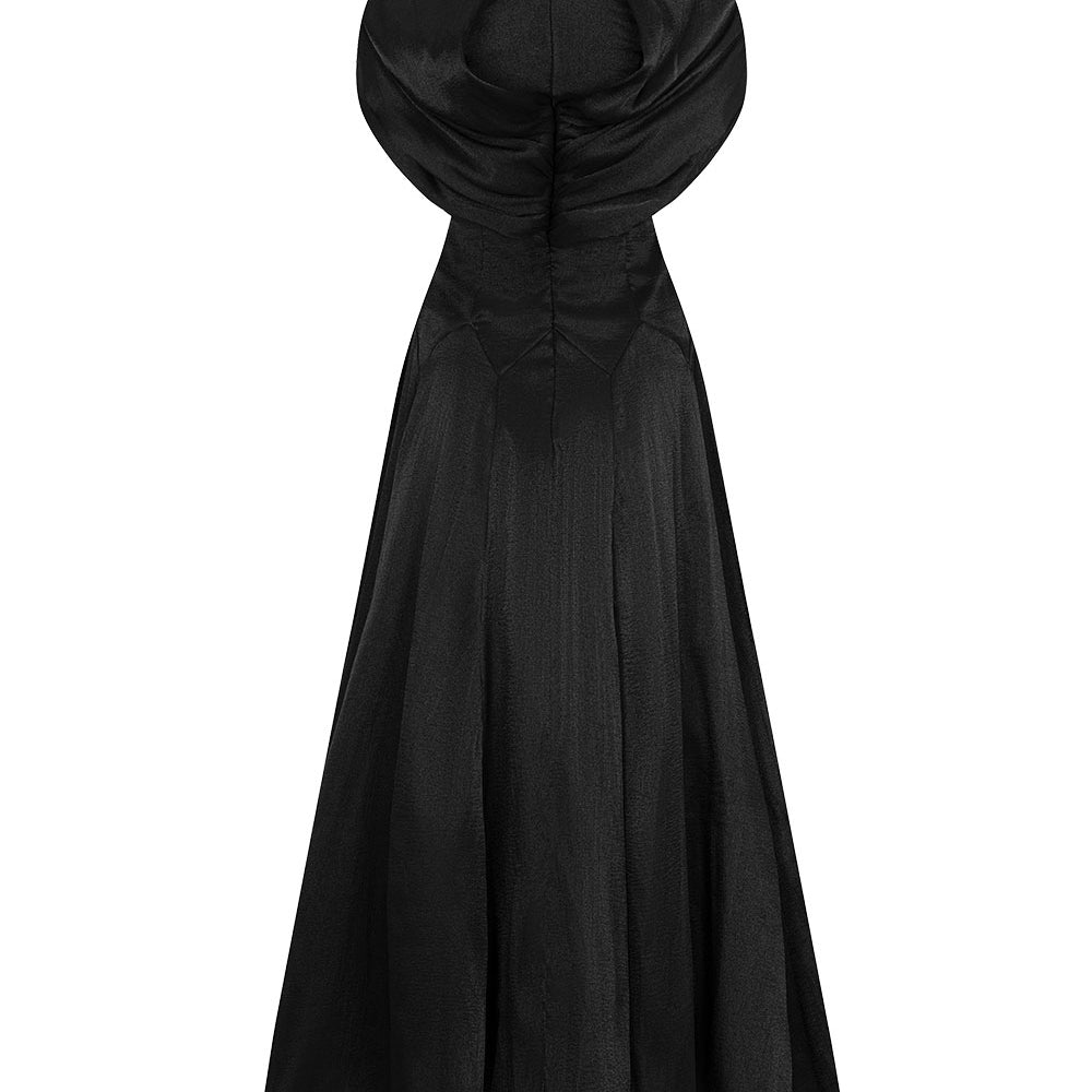 Alexandra A-line Cape Shoulder Polycotton Ankle Length Dress