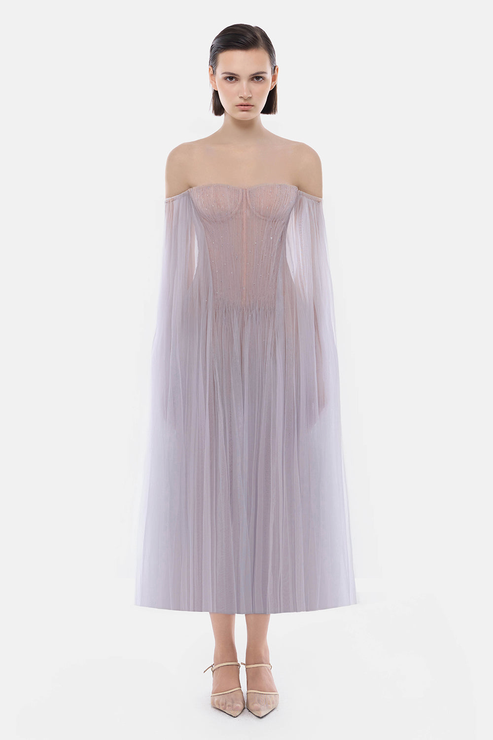Elia Split Sleeve Midi Dress