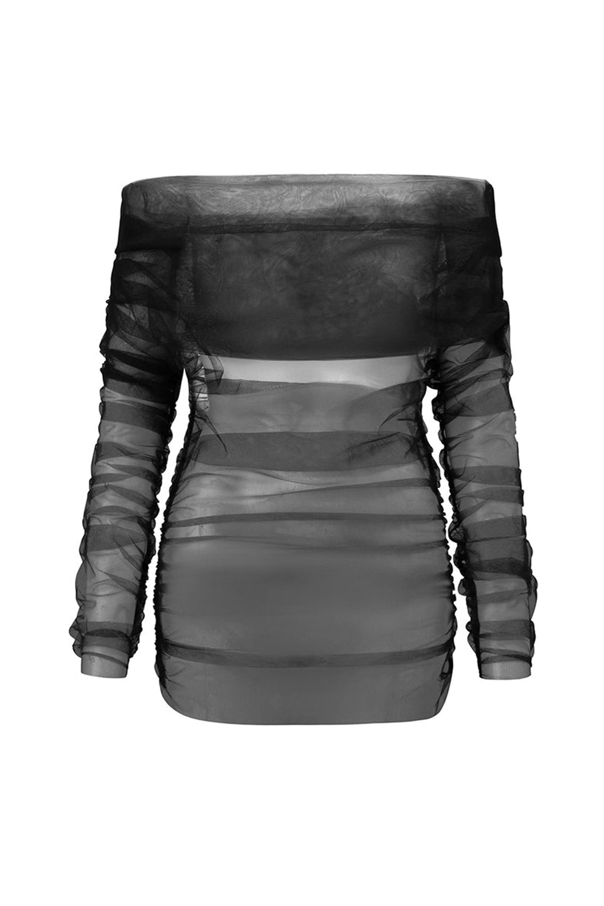 Paxton Bodycon Gathered Tulle Top