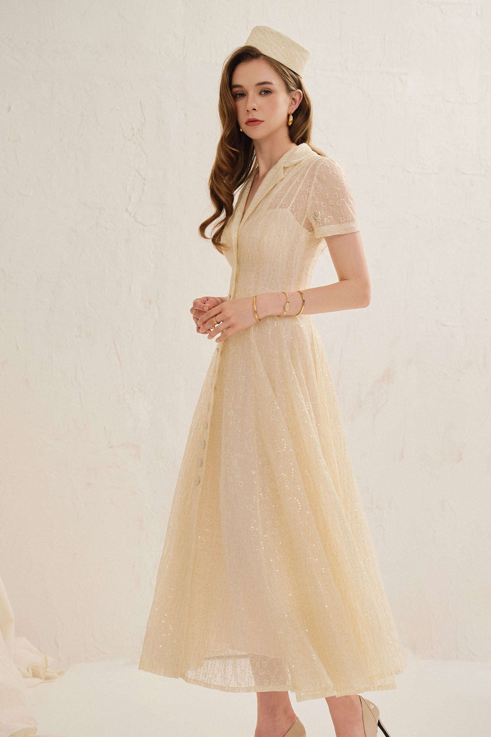 Lea Sequin Midi Dress