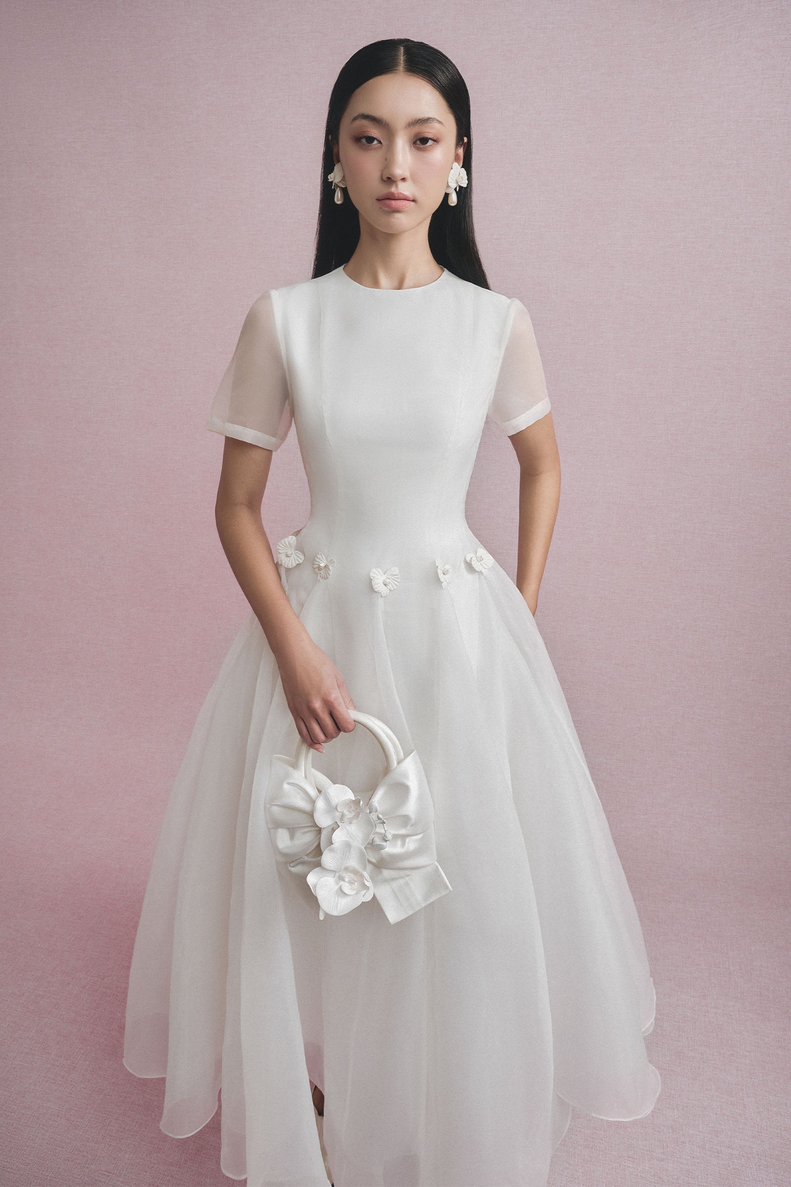 Rision Applique Midi Dress