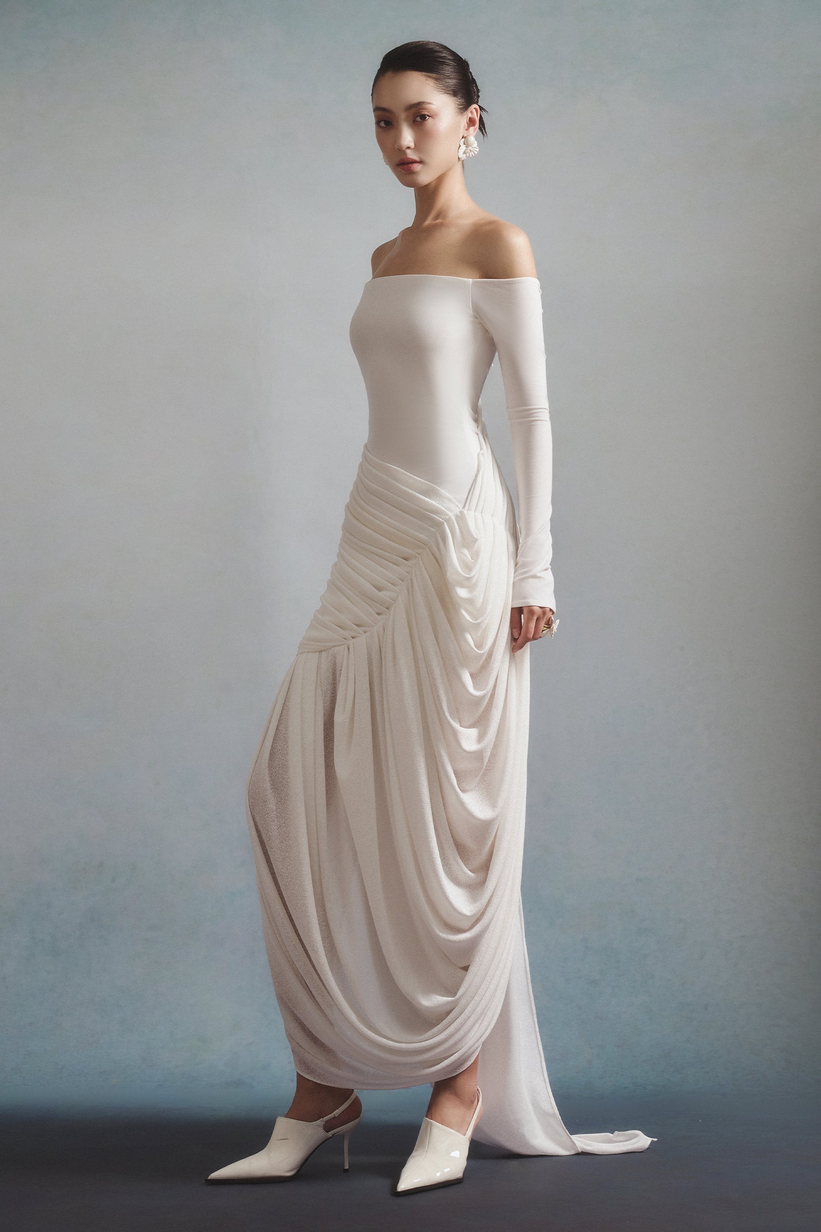Clair Draped Maxi Dress