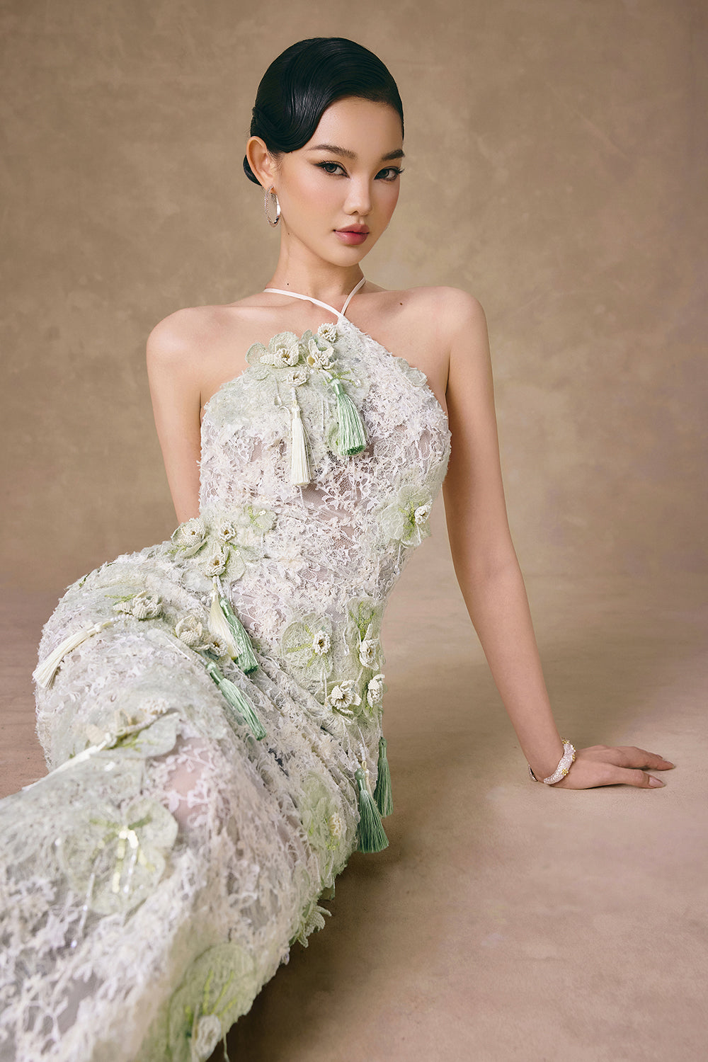 Hebe Halter Maxi Dress