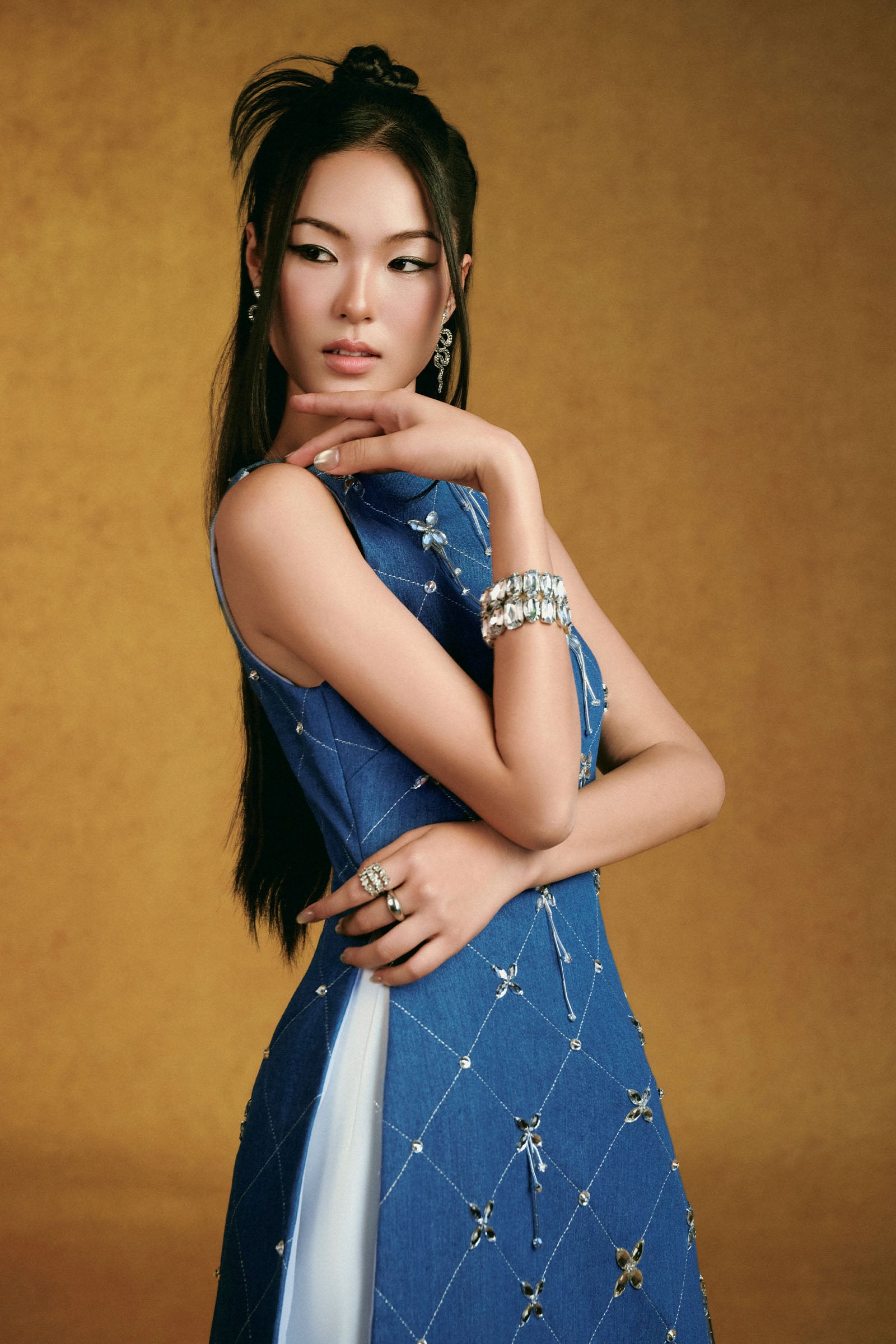 Bach Thuy Rhinestone Ao Dai