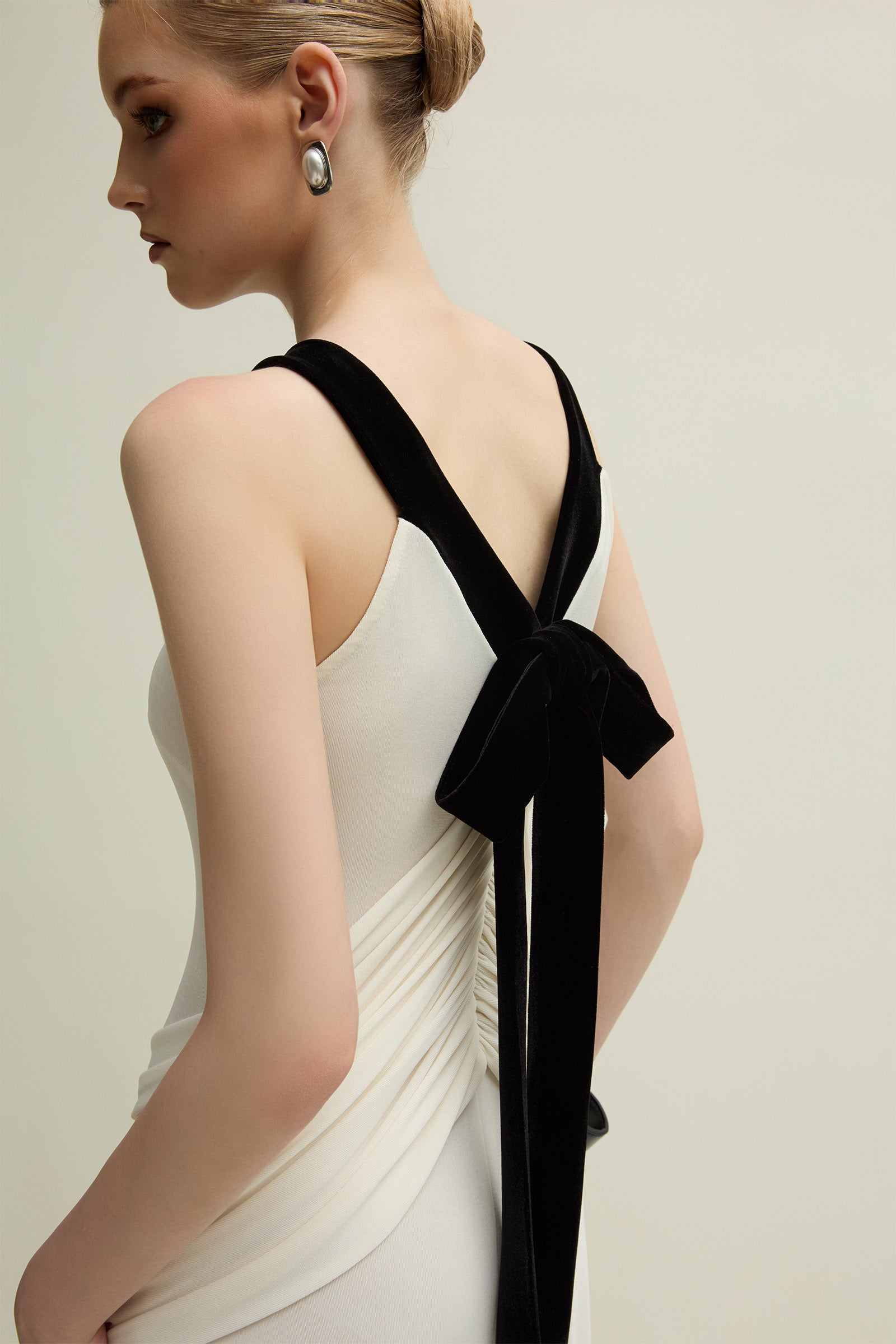 Dorset Halter Draped Maxi Dress