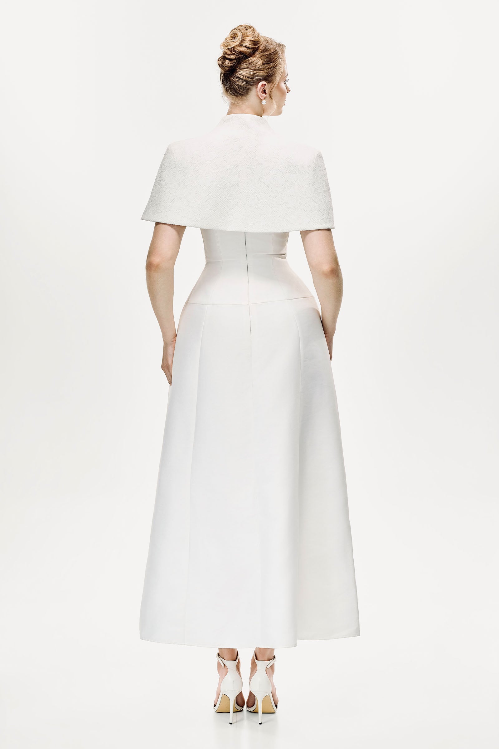 Calyra Dress with Cape