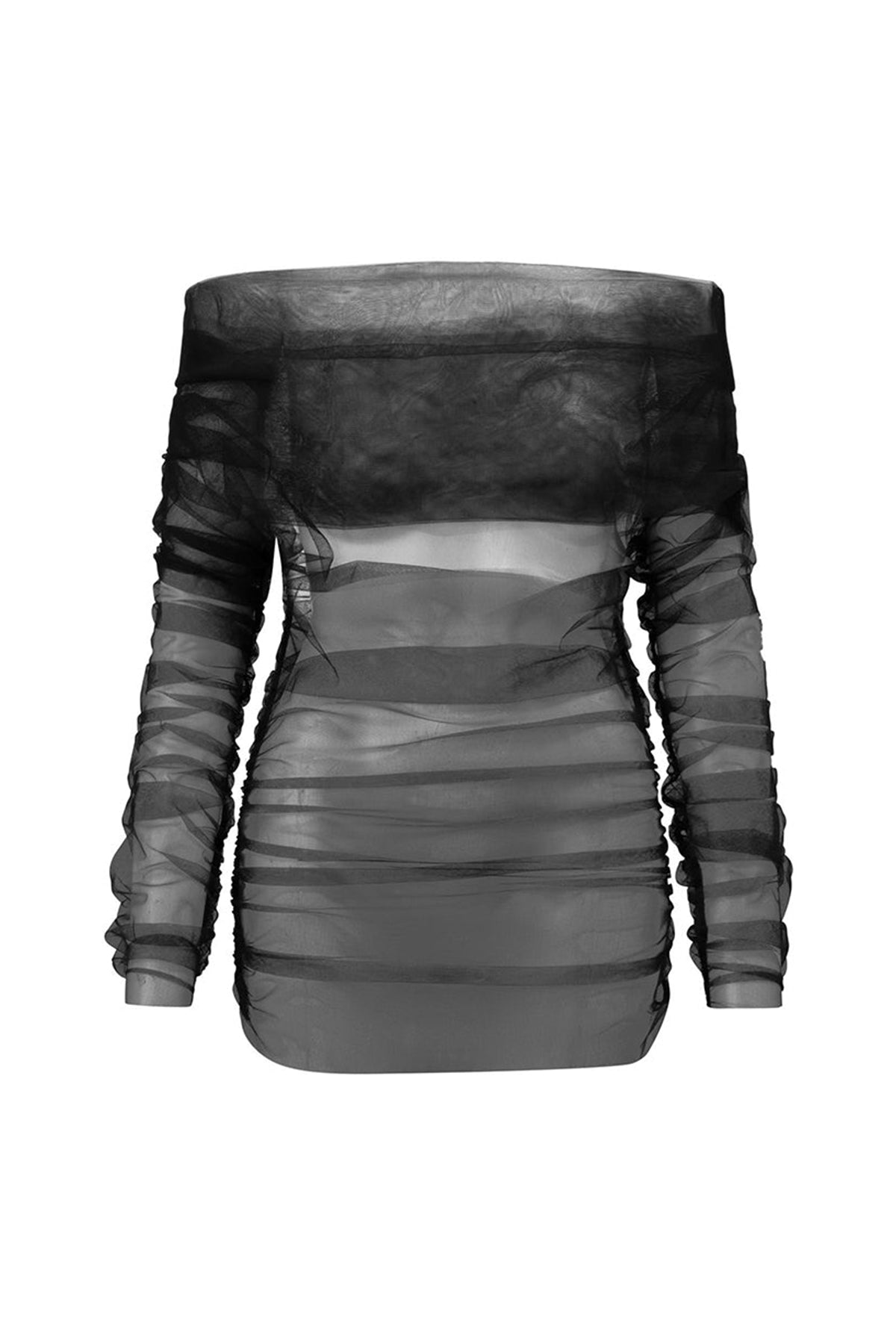 Paxton Bodycon Gathered Tulle Top