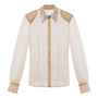 Soline Straight See-Through Mesh Shirt