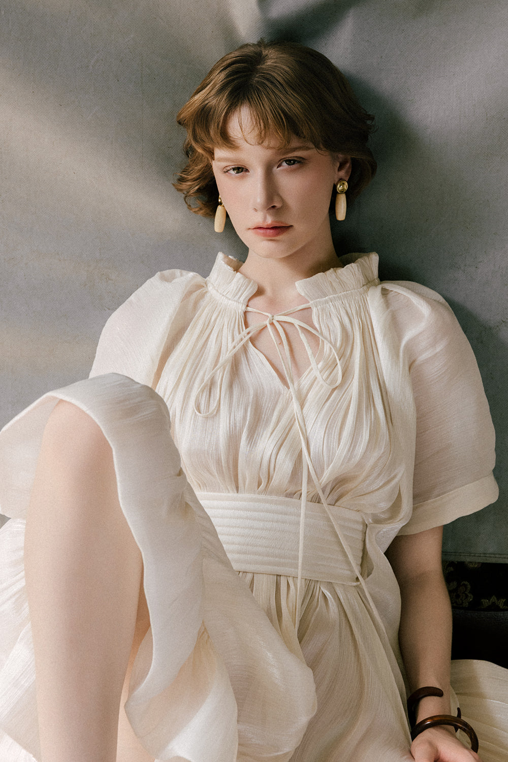 Gabriella Ruffle Midi Dress