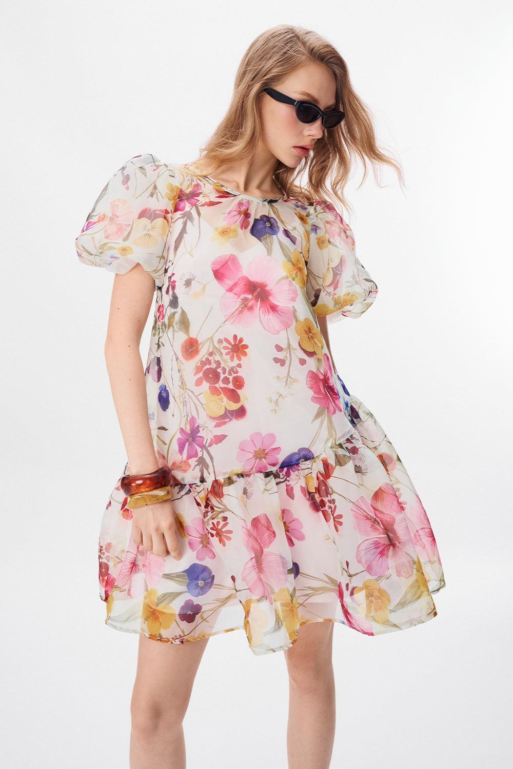 Avélune Puff Sleeve Mini Dress
