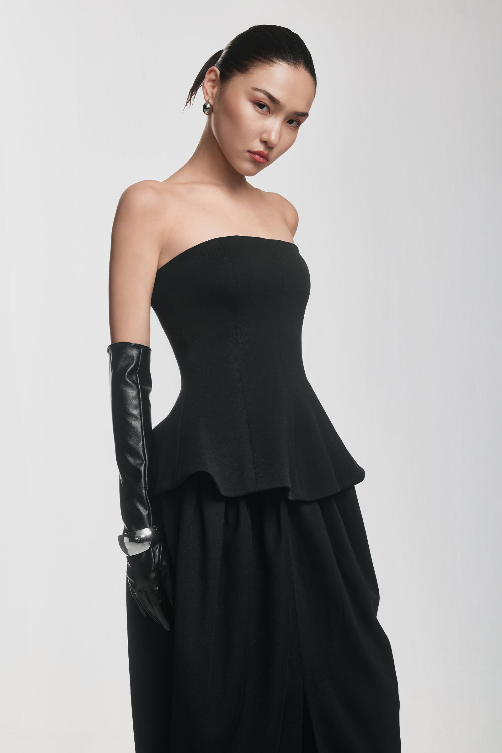 Aria Peplum Polyester Top