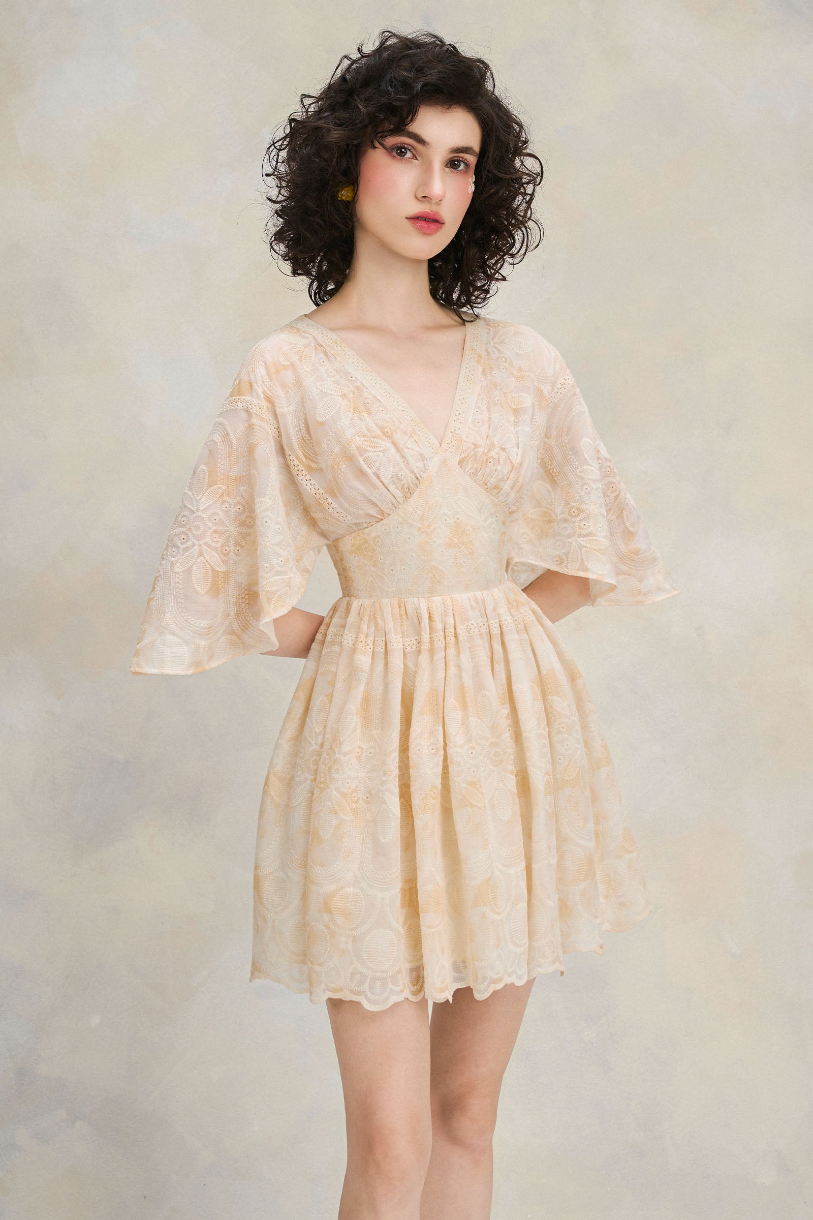 Aria Butterfly Sleeve Mini Dress