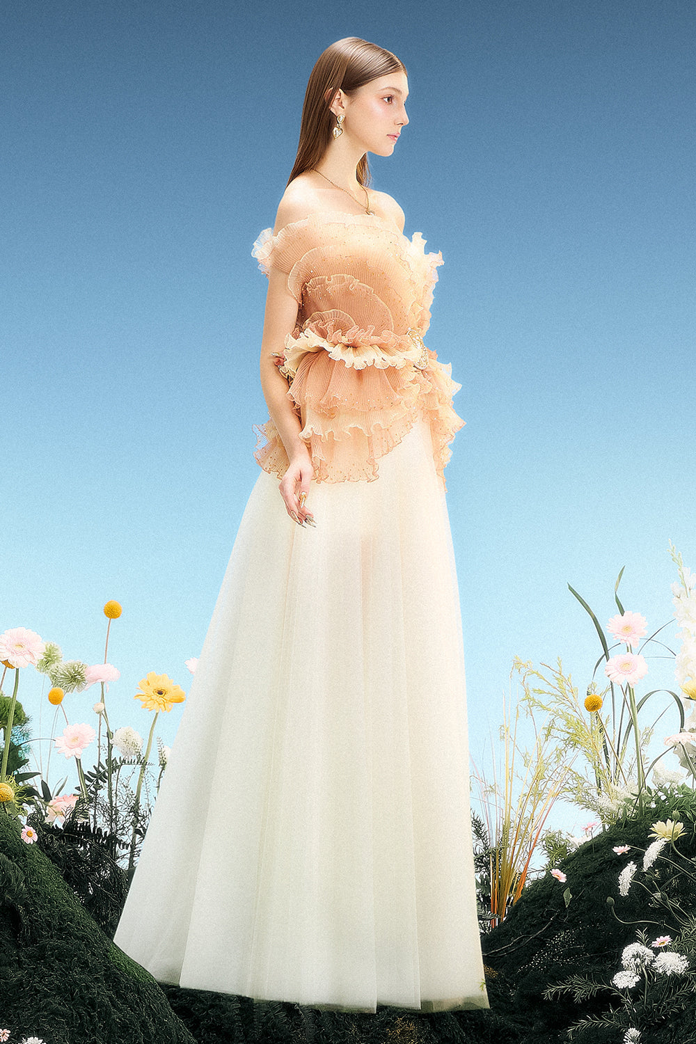 Sable Ruffle Maxi Dress