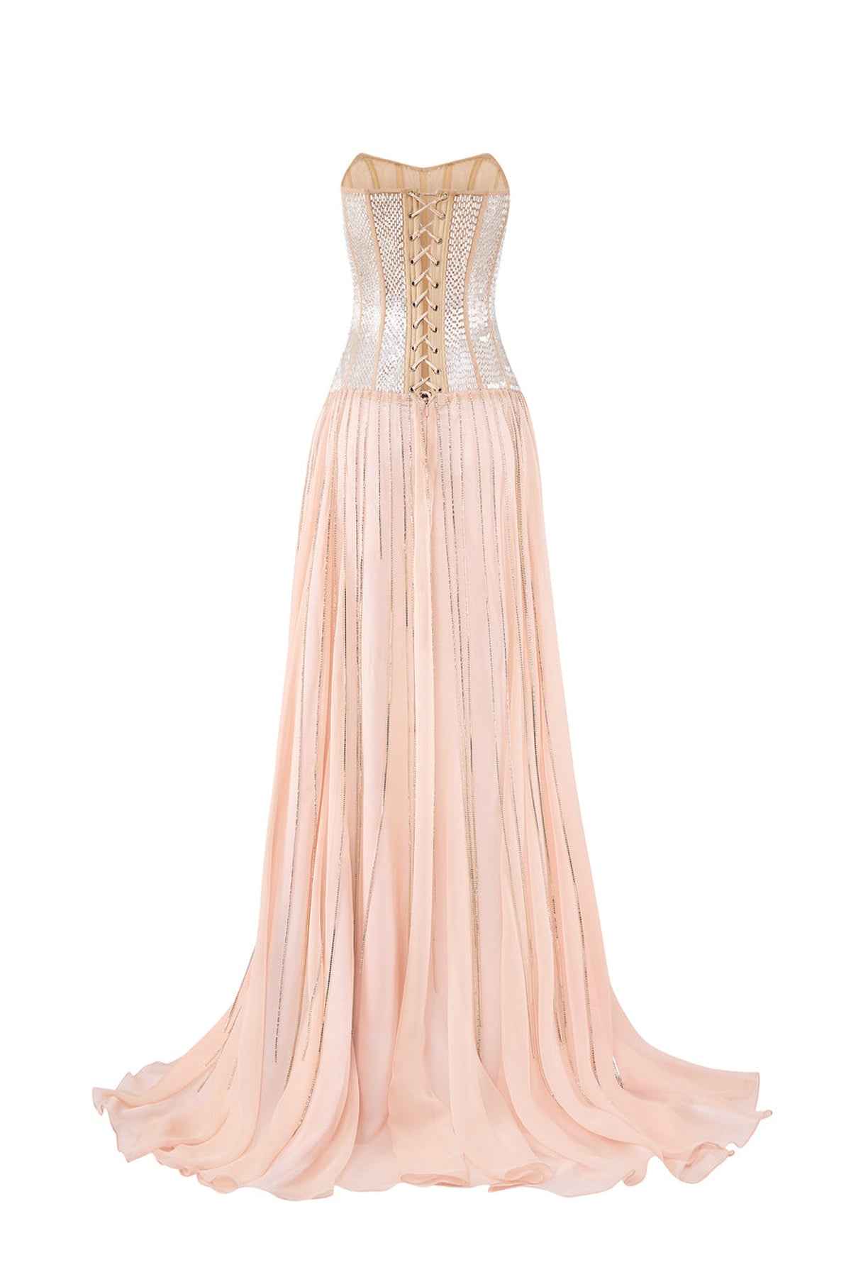 Noxie A-line Sweetheart Neck Chiffon Floor Length Dress