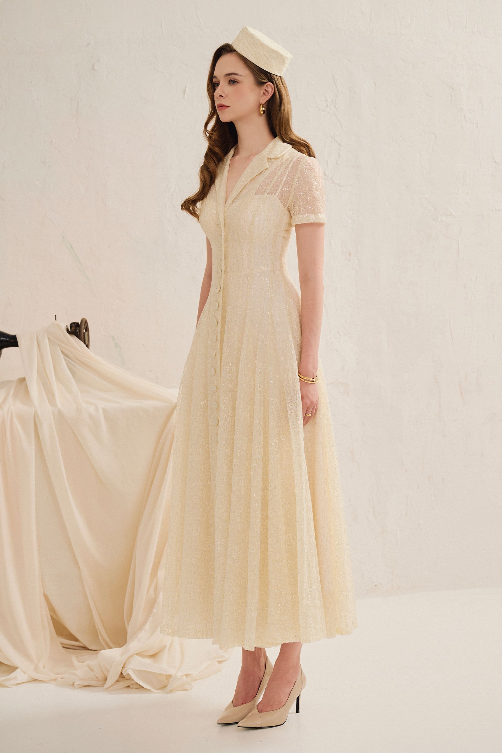 Lea Sequin Midi Dress