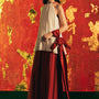 Hong Mai Straight Synthetic Silk Pants